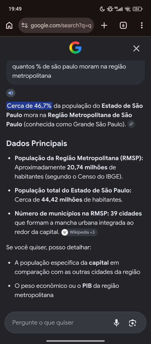 EgonTheCreator's tweet photo. @Crdsdrigues @gaebss 50% da população mora na grande são paulo, mas tu quer meter que é tudo culpa do interior kk https://t.co/746jm8TtFu