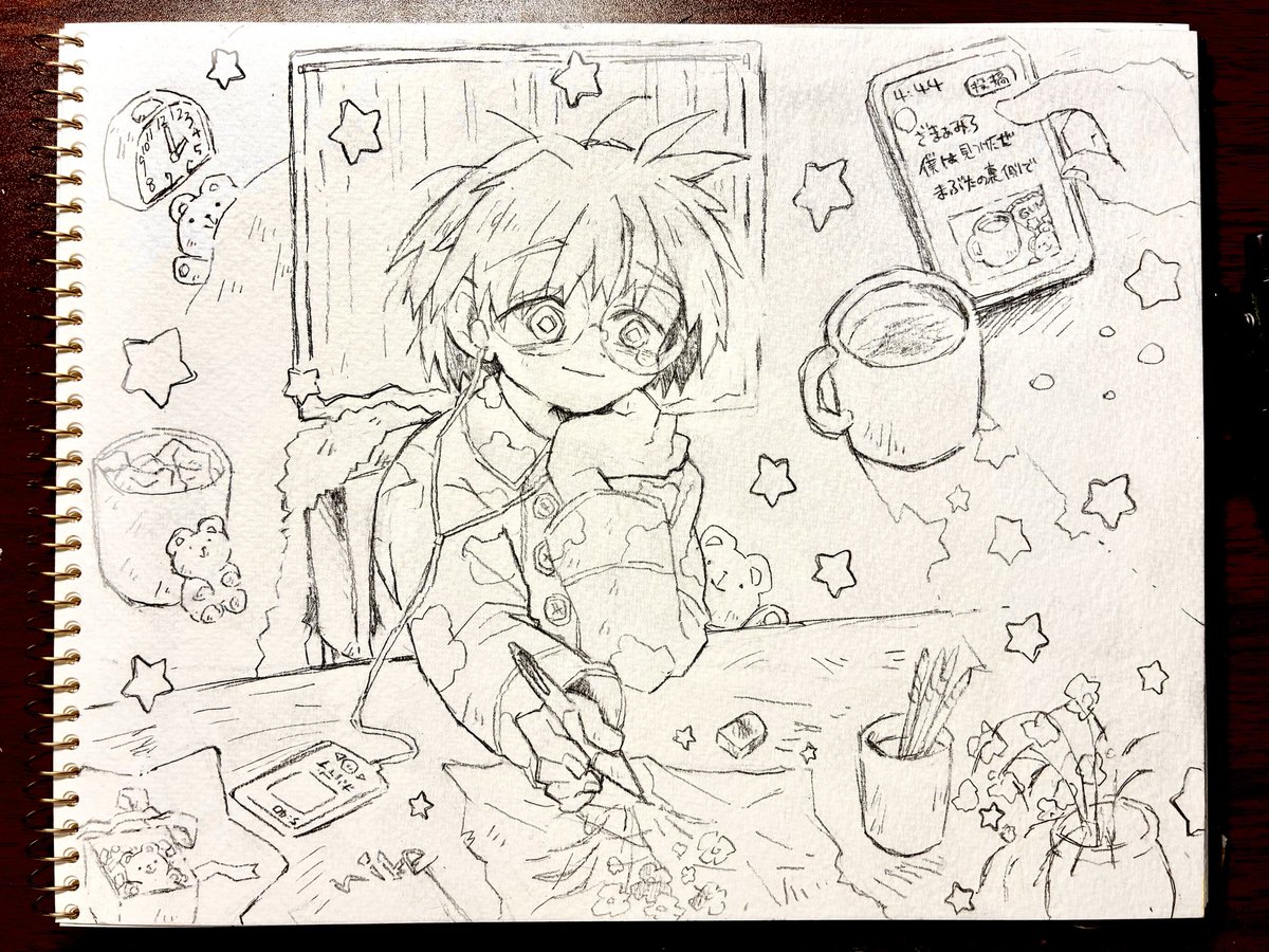 yrznike's tweet photo. やはりBUMPは実家なので秒(3時間ほど)で描けるんよ 引きこもりと親和性が高すぎるホリデイ https://t.co/hY5o9L3cco