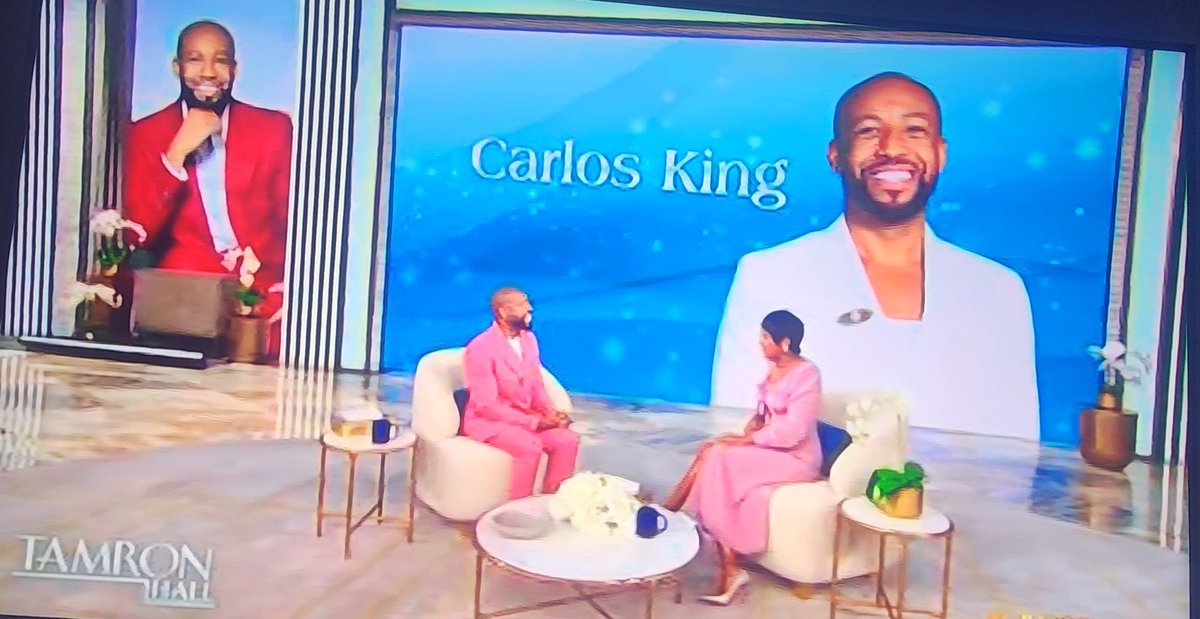 Carmella's tweet photo. Carlos, I enjoyed your interview on @TamronHallShow. It was very, very good. Great decision to bring on Arionne Curry. It's was done respectfully and it's good TV. 
@thecarlosking_ look forward to tonight's new episode of #LAMH. https://t.co/61ICZug7w5
