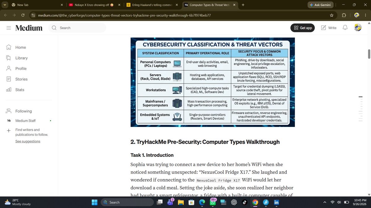 zai11005's tweet photo. Day 6/60
Learnt about computer types &amp;threat vectors
Learnt about all the types of computers 
Learnt about part of computers CPU,  Disk drive, Network adapter... https://t.co/rEQGeyMQs8