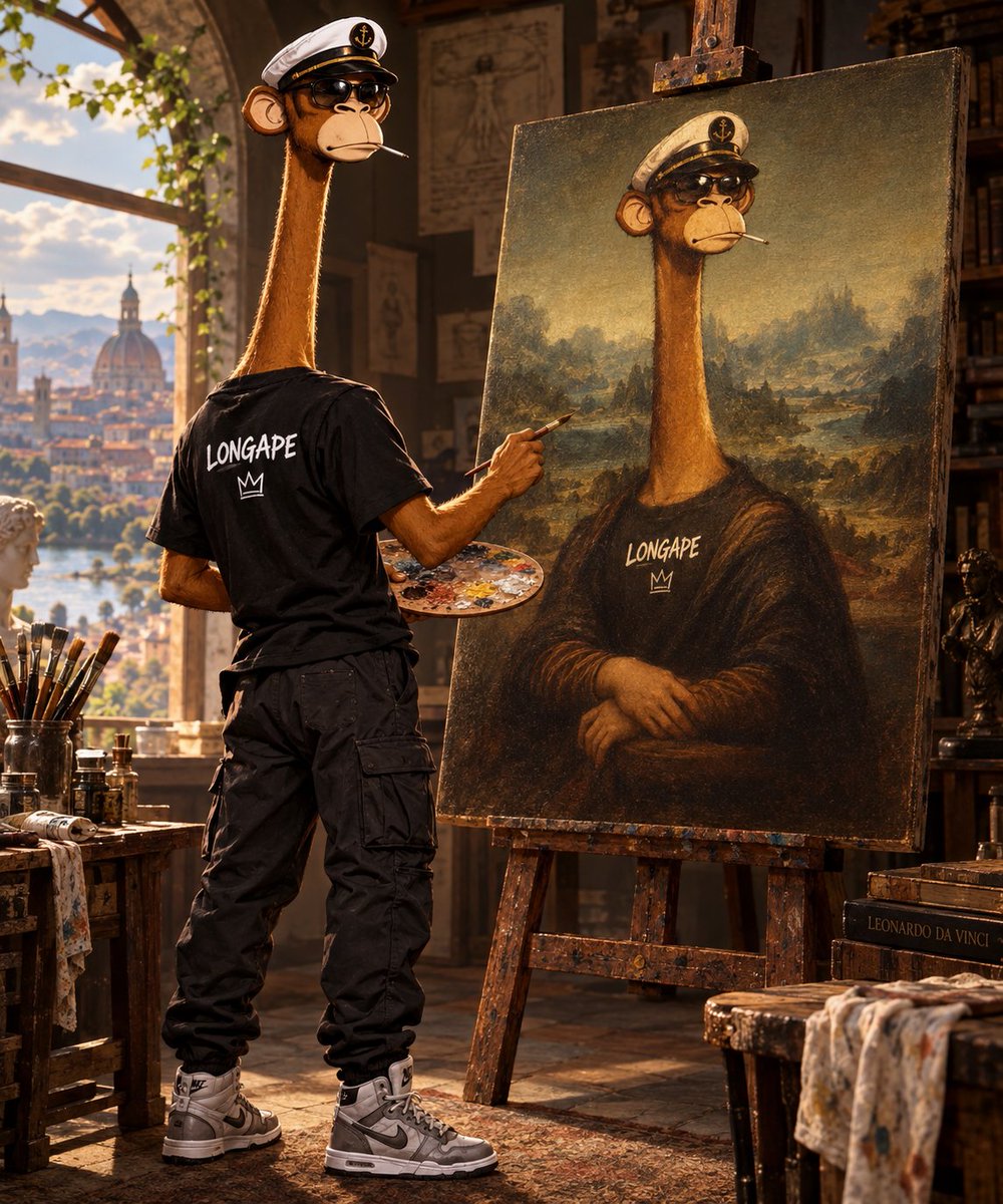 rudolph_369's tweet photo. Masterpiece in the making, even long necks need a portrait , before taking a shitshow in the jungle π€£π€£
@LONGAPE_X this is my entry for the meme contest
#longape https://t.co/QtD10F5gIn