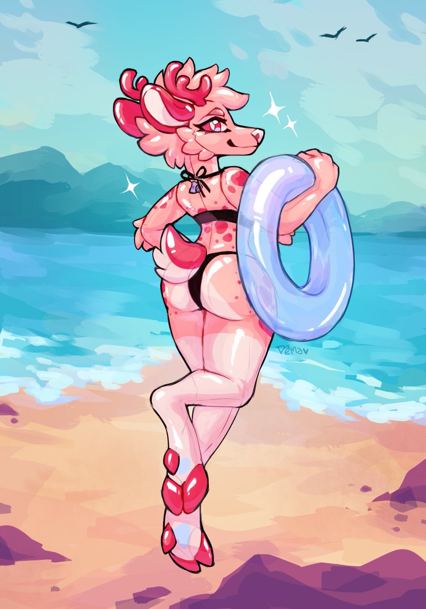 RubyInflation's tweet photo. Summer continues!

ych for  Asya_the_wolfl #pooltoy https://t.co/qil2k1TwVF