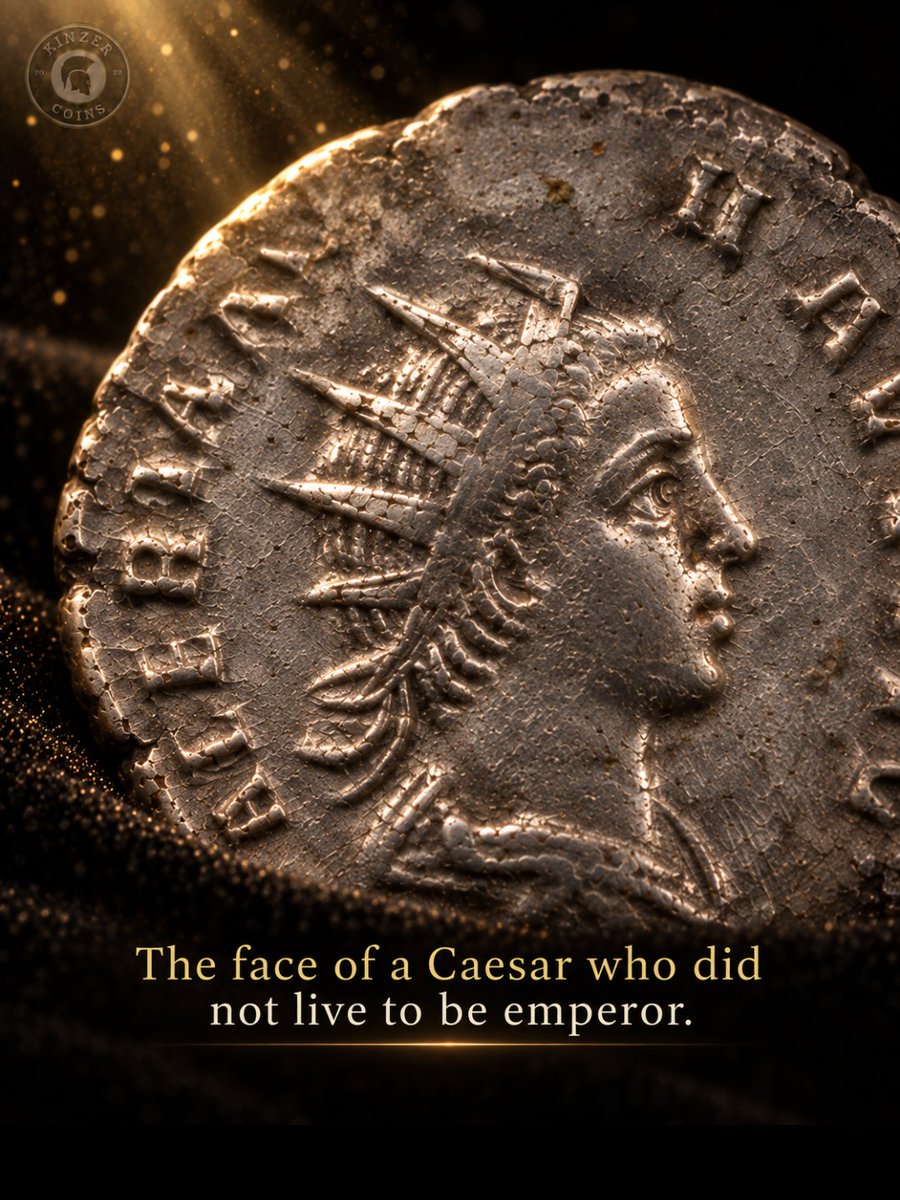 KinzerCoins's tweet photo. He never got to rule. Silver coin of Valerian II, son of Gallienus and Salonina, named Caesar CE 256, dead by 258 before he could become emperor. Which heir might have changed history? https://t.co/14zCP4vCn1 code NEWSUBSCRIBER 10% off. #AncientCoins #RomanEmpire https://t.co/3mcP0ZTh2x
