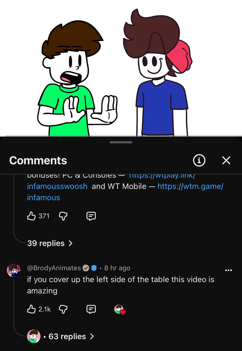 Kasperkdoa's tweet photo. okay brody 😭 #infamousswoosh #brodyanimates they so stupi https://t.co/kDrAu7slNj