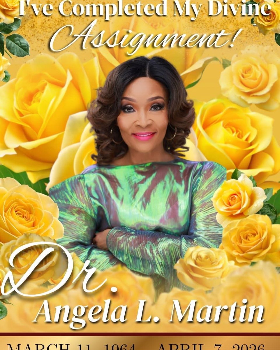 jekalyncarrdfg4's tweet photo. Dr. Angela Martin was truly heaven-sent. I will miss her greatly and the way she kept me encouraged and focused. Rest well, queen. 💛💛💛 https://t.co/1khc6na7js