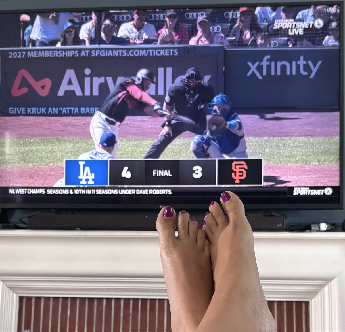 MiaMexIta's tweet photo. Just a girl who enjoys a win! Mr. October is ready. Let’s go Dodgers! ⚾️ https://t.co/Q9VZPzo9DF