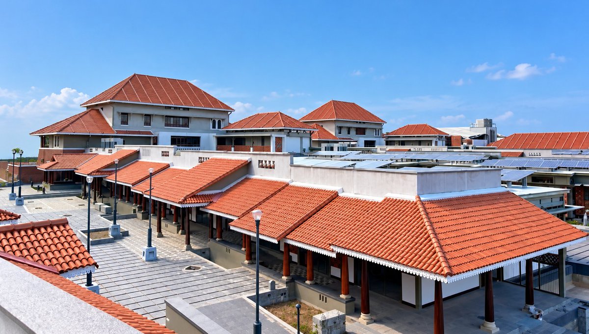 Ind_Whitepill's tweet photo. Zoho campuses across different parts of Tamil Nadu, each one a beautiful blend of work, nature and architecture. Truly a treat to the eyes! ✨ https://t.co/QjVqFtzly8