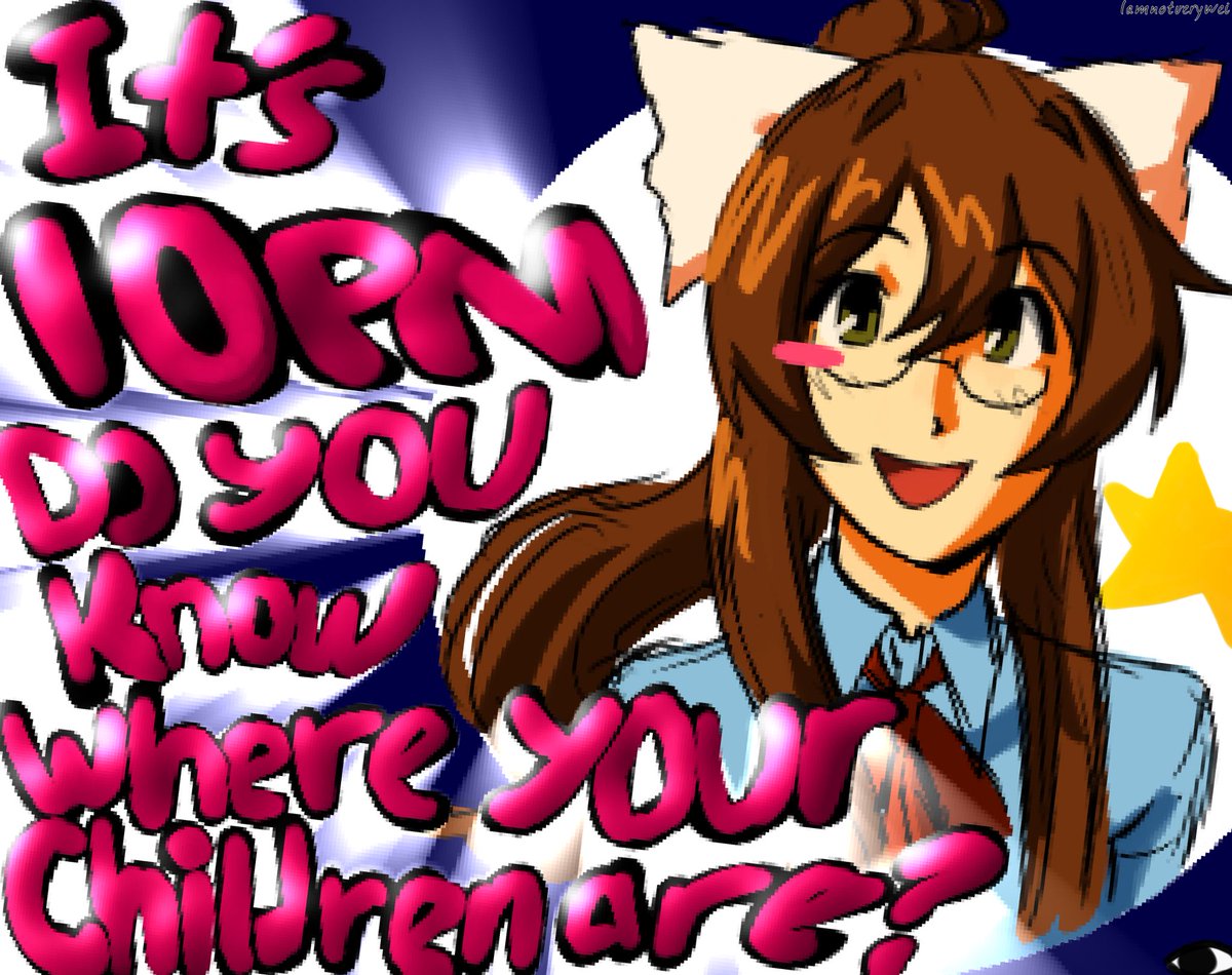 Iamnotverywei's tweet photo. It’s 10pm, do you know where your children are?
#ddlc #projectlibitina https://t.co/0WTagvsuPe