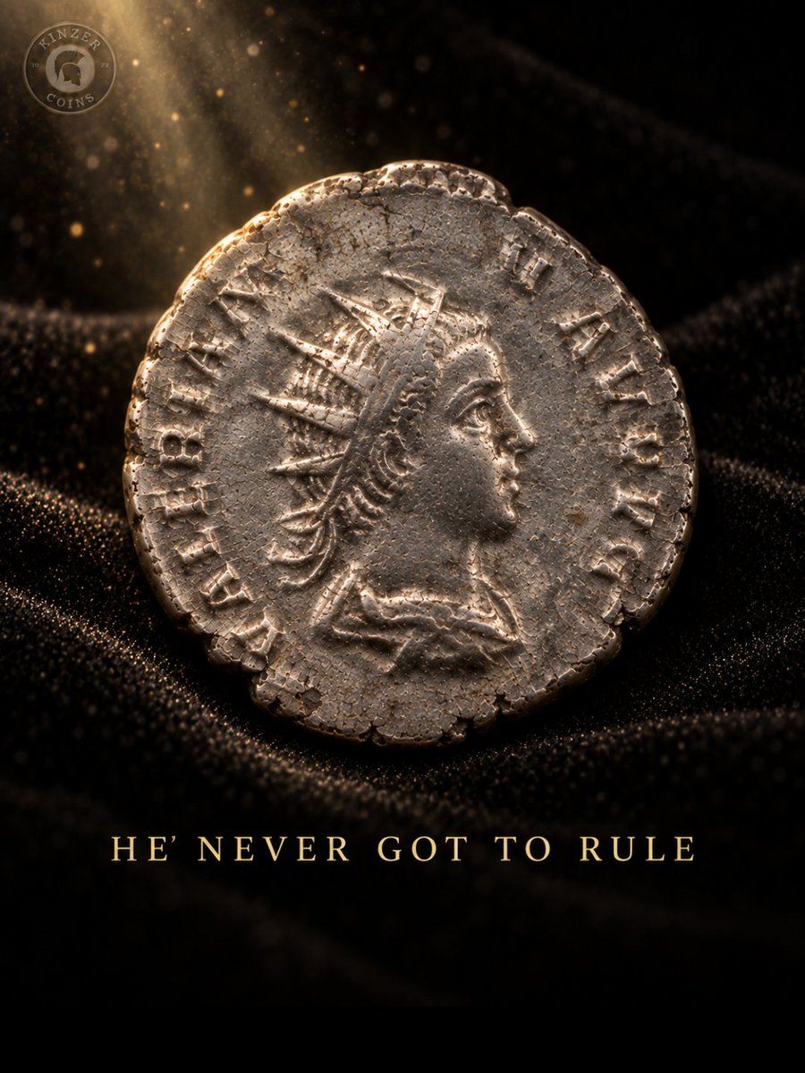 KinzerCoins's tweet photo. He never got to rule. Silver coin of Valerian II, son of Gallienus and Salonina, named Caesar CE 256, dead by 258 before he could become emperor. Which heir might have changed history? https://t.co/14zCP4vCn1 code NEWSUBSCRIBER 10% off. #AncientCoins #RomanEmpire https://t.co/3mcP0ZTh2x