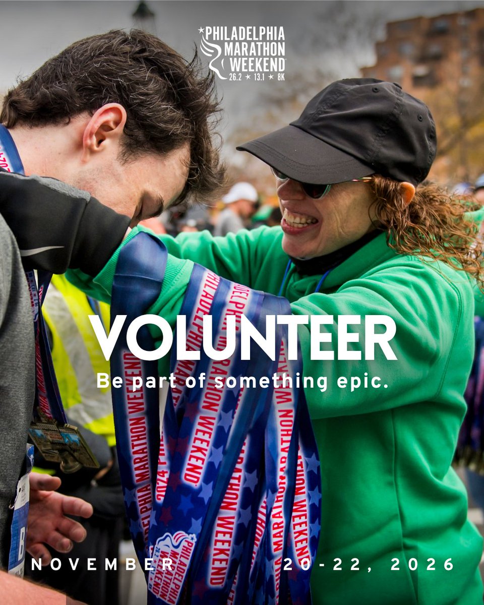 Philly_Marathon's tweet photo. Our volunteers are what make our Race Weekend magic happen 😍

From early-morning setup crews to course marshals, packet pickup volunteers, water station teams, and finish line cheerleaders, volunteers make our event a success every year.

https://t.co/PTRUOJWQiI https://t.co/NLfijikj8D