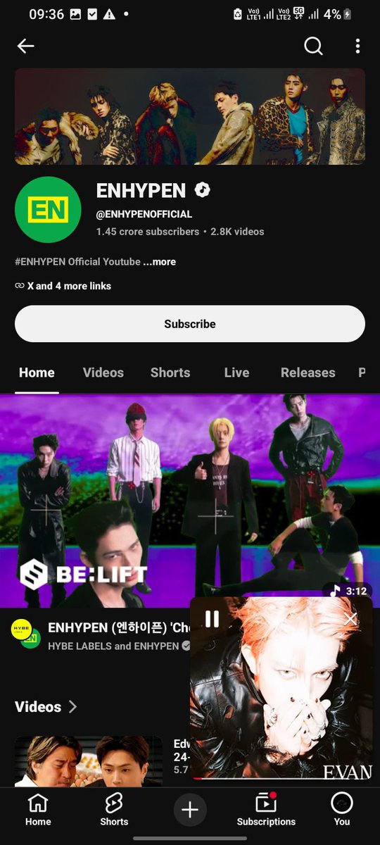 Just_Evan1015's tweet photo. ⚠️ Awareness Post⚠️

If you're seeing the same thing in the pic pls pause streaming for a while. 
Cuz apparently the streams will count for another artist instead of EVAN. We need to wait for this issue to get fixed asap
Stream on other apps instead of yt for now

*Pic not mine* https://t.co/VXfWLzF6in