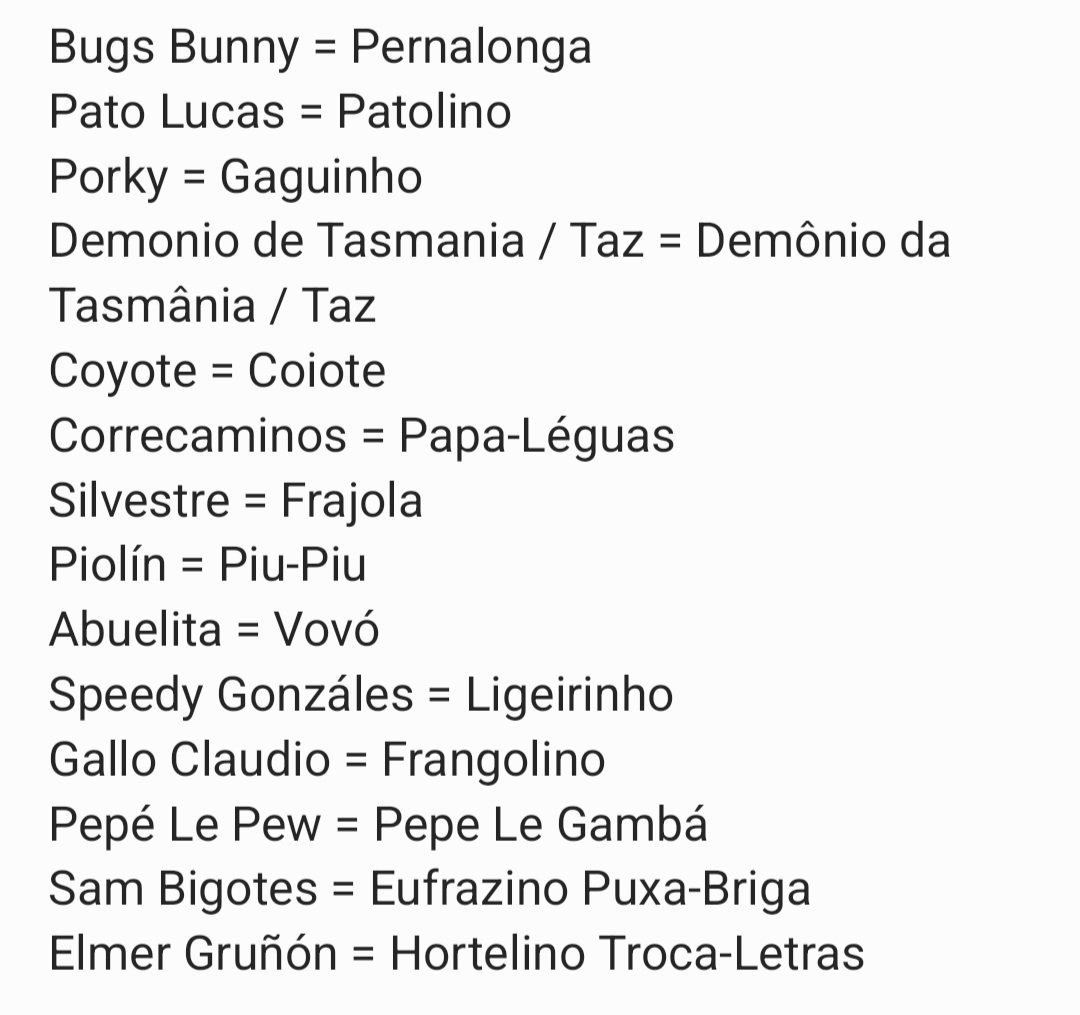 acrvlooneytunes's tweet photo. gostaria que os hermanos soubessem os nomes deles em português porque também gosto muito de pato lucas e correcaminos https://t.co/e8u0R8AvSJ