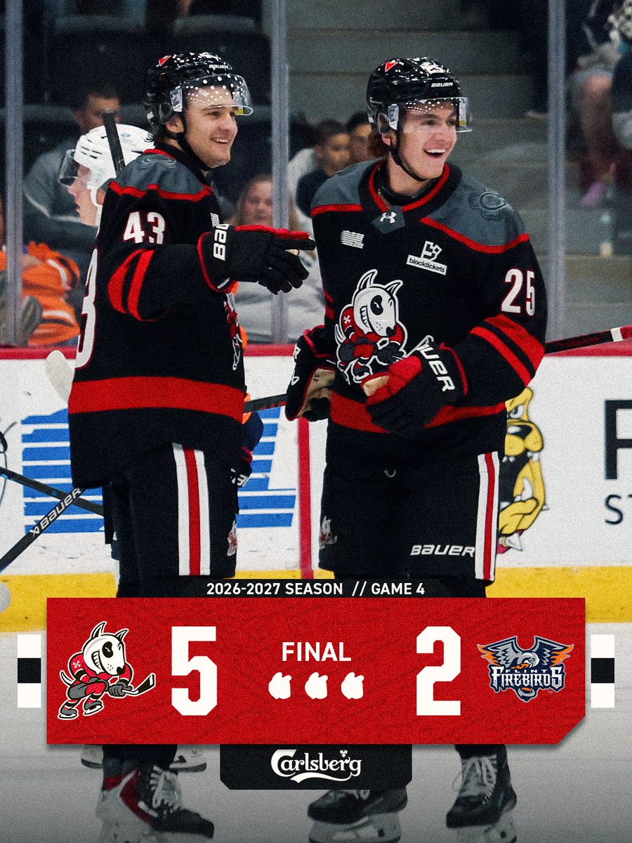OHLIceDogs's tweet photo. Extinguished the Firebirds. 💦

#DogCountry https://t.co/ULiawEVmdC