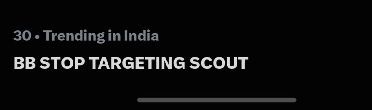 SCOUTOPCULT's tweet photo. BB STOP TARGETING SCOUT 🚨

10 hours later, and our tagline is STILL visible everywhere. 🔥

This is the power of an organic fandom — no forced hype, just pure support for Scout. 🦅💜

#ScoutOP bhai, you keep playing your game inside.

Bahar #ScoutArmy sab sambhal legi. 👊🔥 https://t.co/fgMtNz4qQA