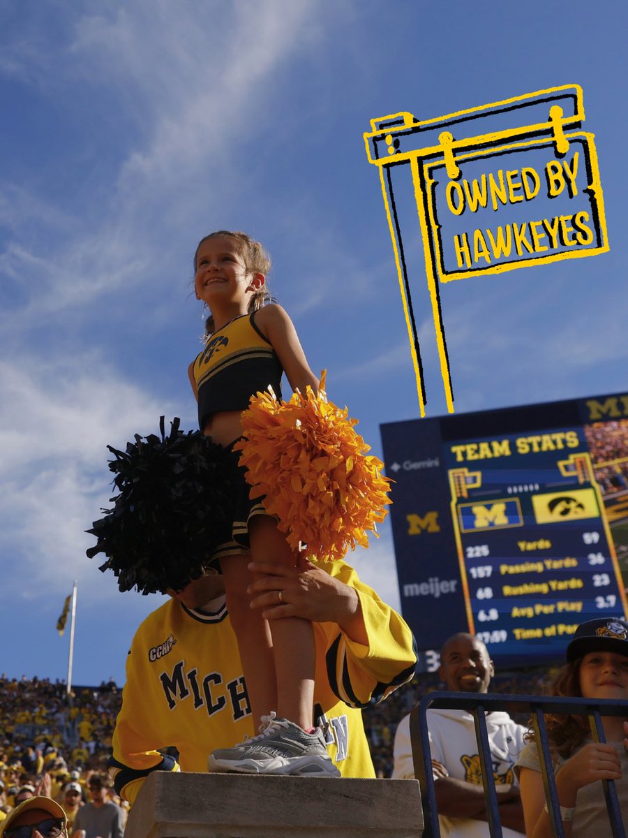 uiowa's tweet photo. Thanks for having us, Big House 🏡 https://t.co/8l0JYTmtGz