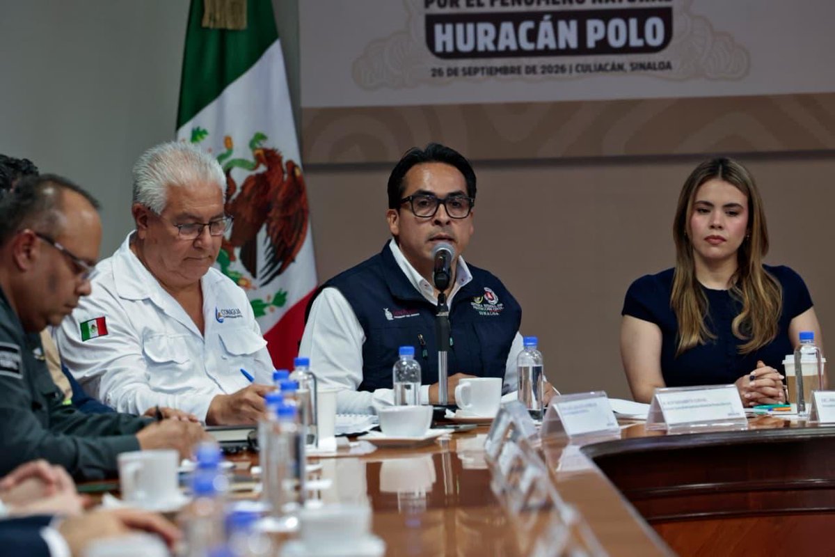 sinaloagobmx's tweet photo. La prevención y protección de las familias sinaloenses es prioridad ante el fenómeno natural “huracán Polo”.

La gobernadora @GracielaDguezN encabezó la sesión extraordinaria del Consejo Estatal de Protección Civil, donde se activó la estrategia preventiva, revisando escenarios y reforzando la coordinación para responder de manera inmediata y efectiva ante cualquier eventualidad.

En Sinaloa se trabaja con responsabilidad y anticipación para fortalecer la capacidad de respuesta y proteger a las familias ante cualquier condición que se presente.