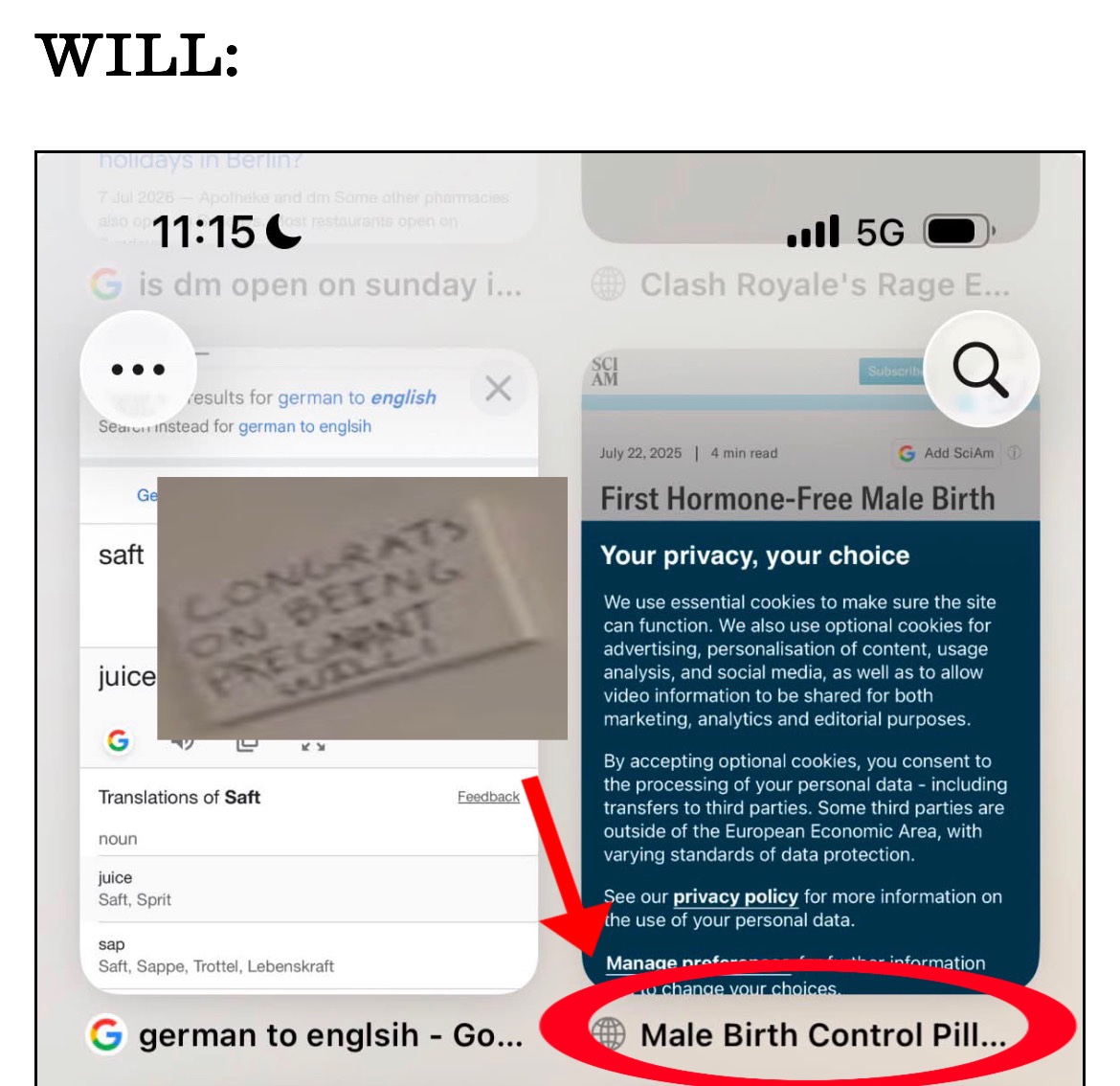 gluppieburger's tweet photo. So if Will needs birth control,then that means…. Wahony my man 😂🤝 https://t.co/MwqDRuxJqJ