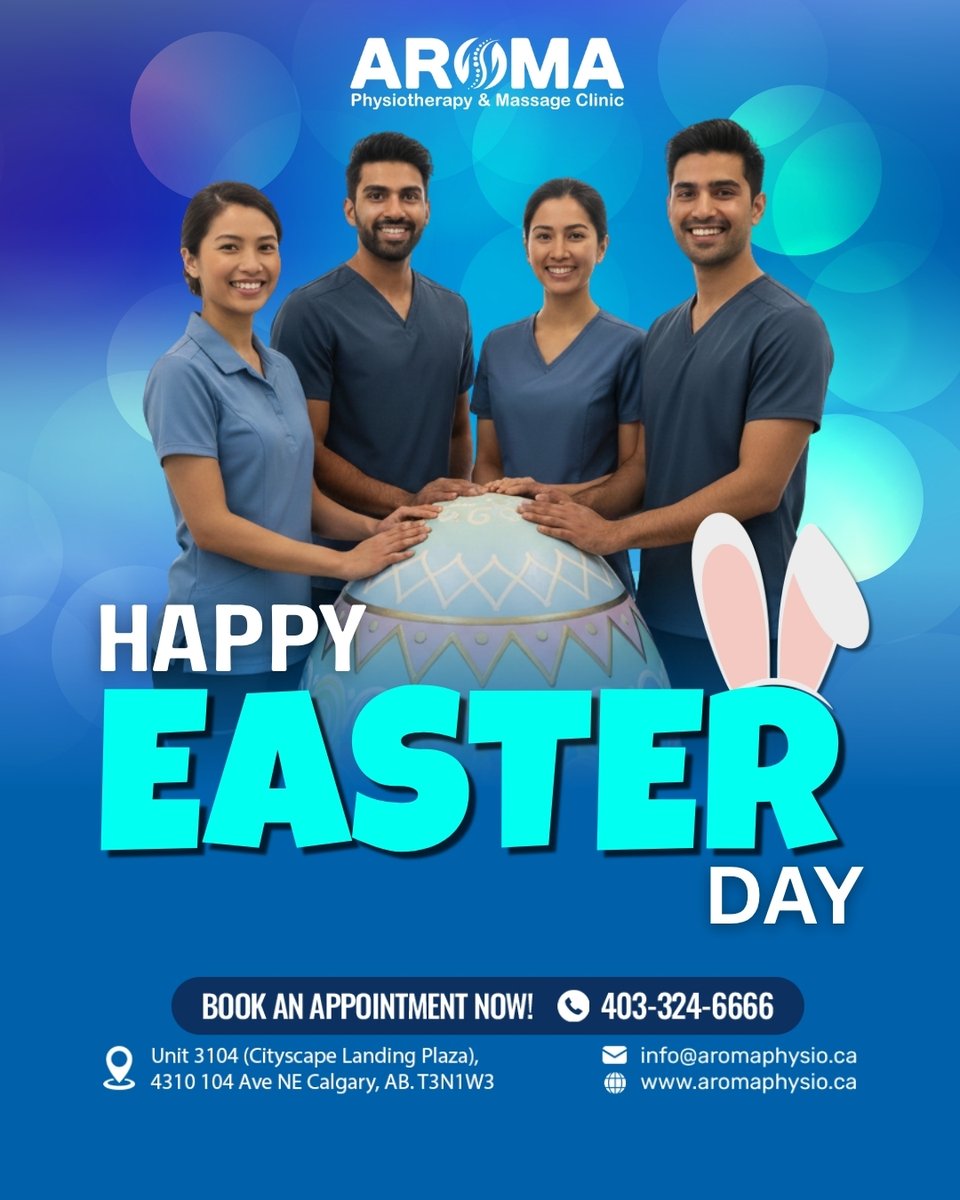 EdisonLantf08's tweet photo. Easter is a time for renewal. Give your body the care it deserves—relieve spring-cleaning tension, recover from an old injury, and prioritize your wellness. Book your recovery session today at Unit 3104, Cityscape Landing Plaza. Call 403-324-6666. https://t.co/9uIfy8dLaD