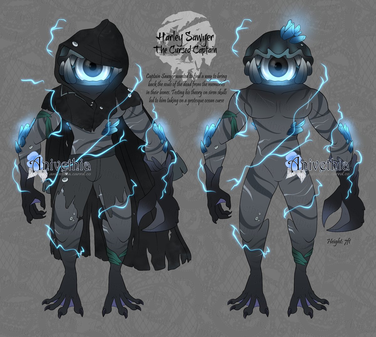 Anivethia's tweet photo. It's been a hot minute since the last ref for my Pirate AU! How about a cursed Captain Sawyer?👀 His appearance is inspired by his robot design and the ocean crawlers in Sea of Thieves ^^
#harleysawyer #poppyplaytime #pirateAU https://t.co/wxA9bkbQXD