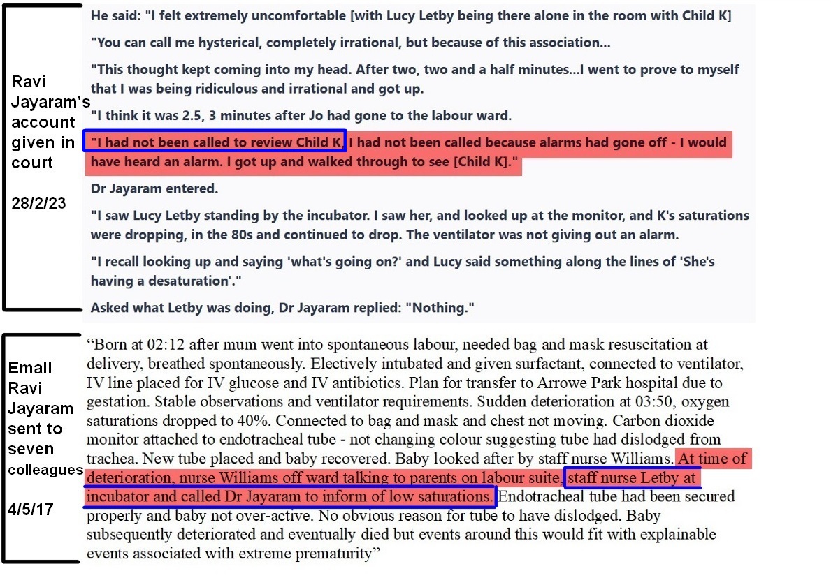 Politic56721677's tweet photo. MP @DavidDavisMP called for a perjury investigation into Ravi Jayram for lying in court about not being called in by Lucy Letby (Baby K).
Cheshire cops replied: "The Chief Constable has received the letter and he will be responding in due course."
Of course, nothing happened. https://t.co/hQ105snXko