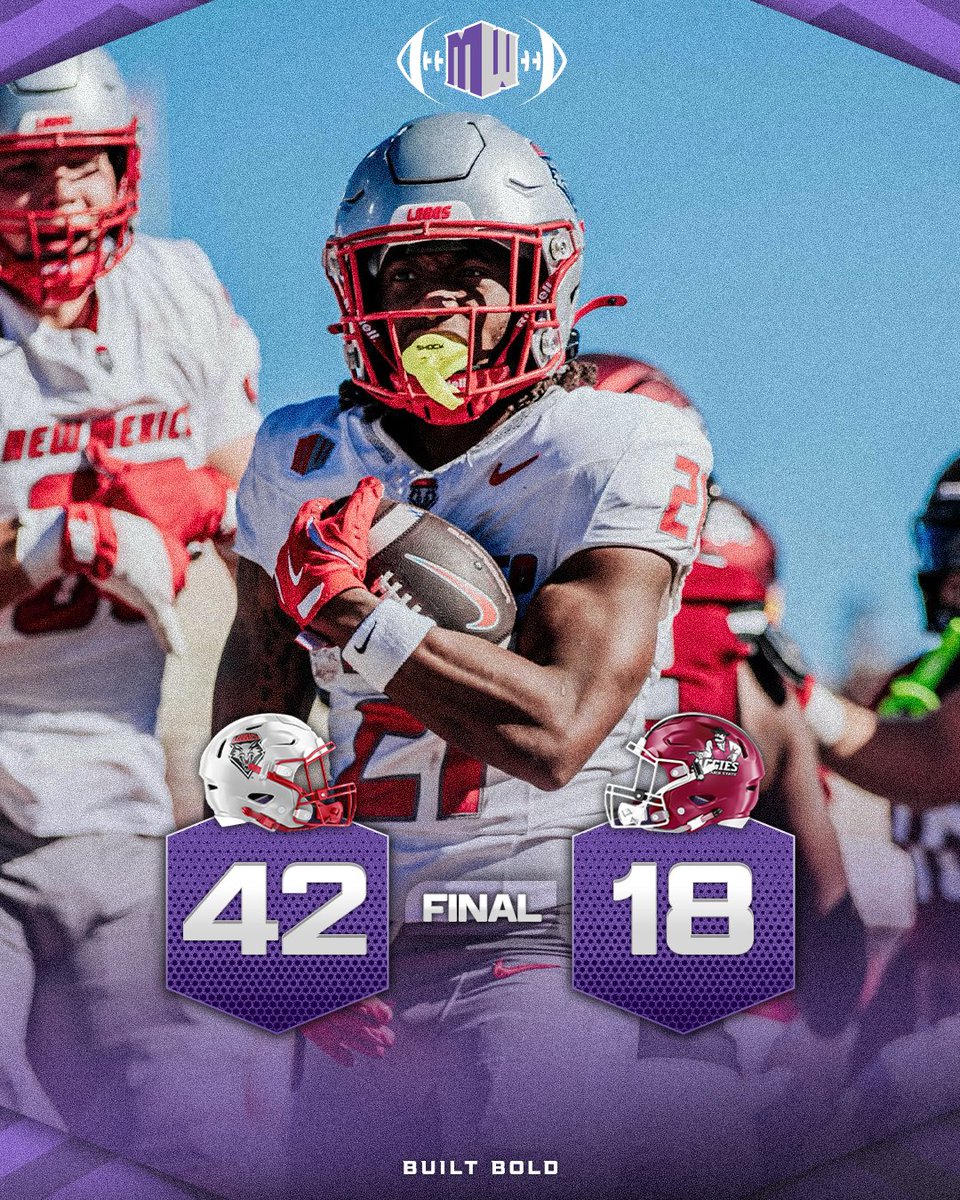 MountainWest's tweet photo. THE LOBOS WIN 🔥🐺 

The Chile is going to taste extra nice tonight in ABQ 🌶️  @UNMLoboFB 

#BuiltBold | #GoLobos https://t.co/E9lmzCFB8J