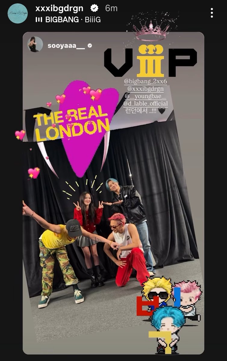 8lo8lodrgn's tweet photo. Gd reposting jisoos story and adding a sticker that says the real london with a heart thats his daughter yall https://t.co/1eH8VCMXa8