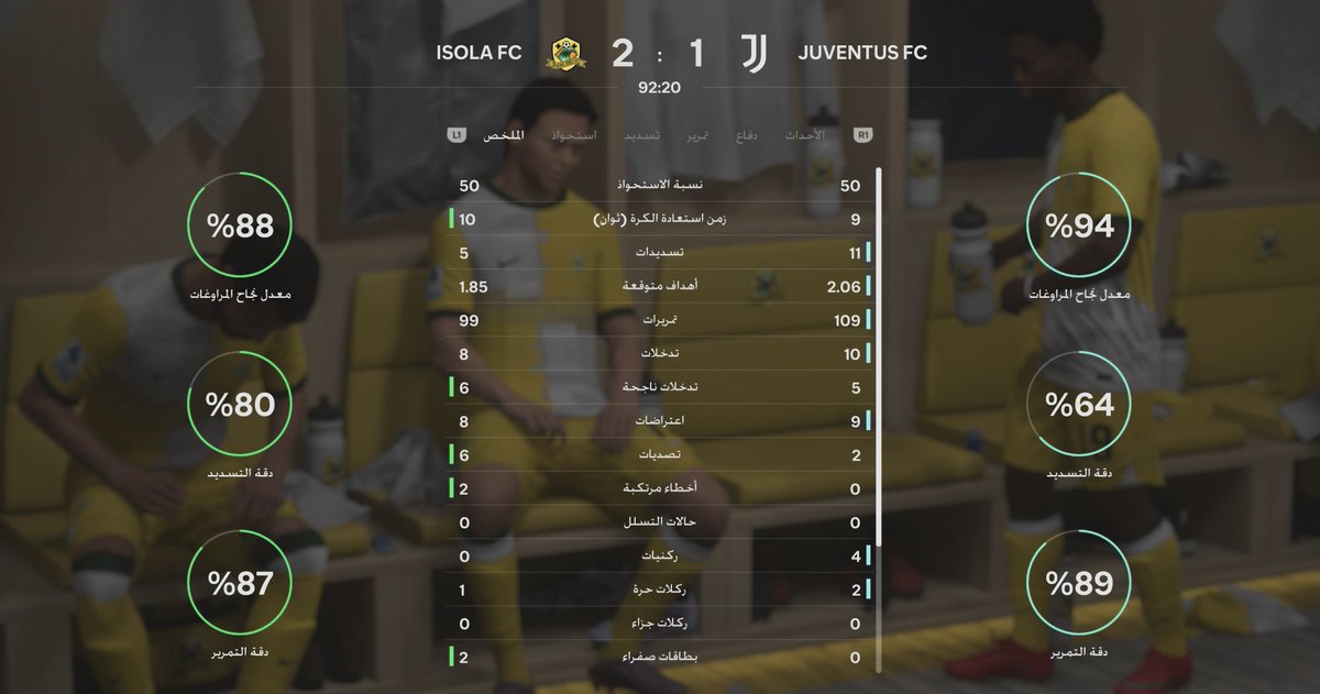 SON__76's tweet photo. 💛ايزولا🤍 ينتصر في الكلاسيكو من أمام يوفينتوس بثنائية مقابل هدف 👏🏾💪🏾

- توماس ⚽️

- ماريتيني ⚽️ انديرسون 🅰️

#FC27 #كرير_مود #Career_Mode #ISOLA #الكلاسيكو #Clásico https://t.co/d04vkPXq75