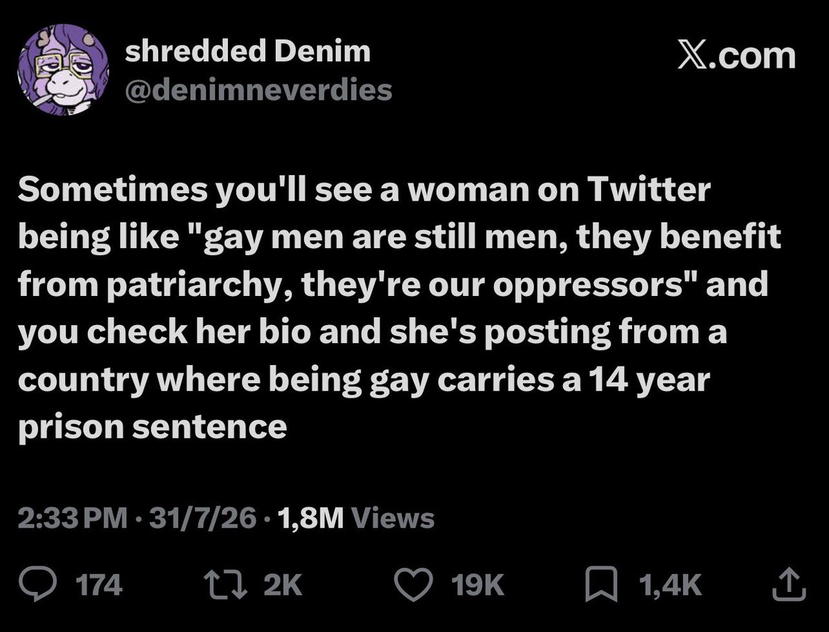 tragic_endings_'s tweet photo. The sane thing happened two months ago with the “gay men in third world countries” discourse

It was was originally about how ppl ignored the oppression of gay men to paint them as oppressors

And these ppl turned it into “how dare you say gay men are more opressed than women??” https://t.co/37ZXuhu3Hs