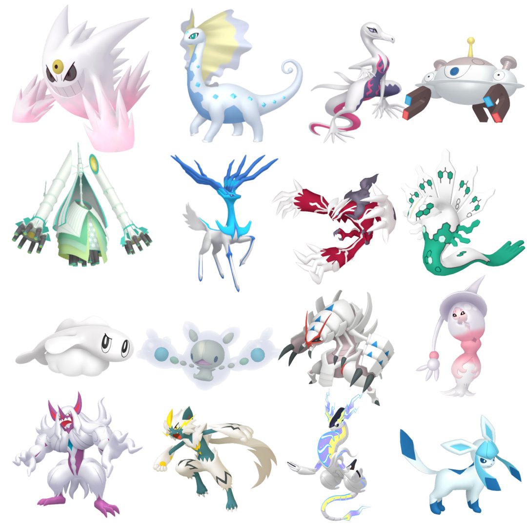 pokekirakira's tweet photo. 色違いの黒はよく注目されるけど、白も凄く良いよ https://t.co/BzrHTsE3JC