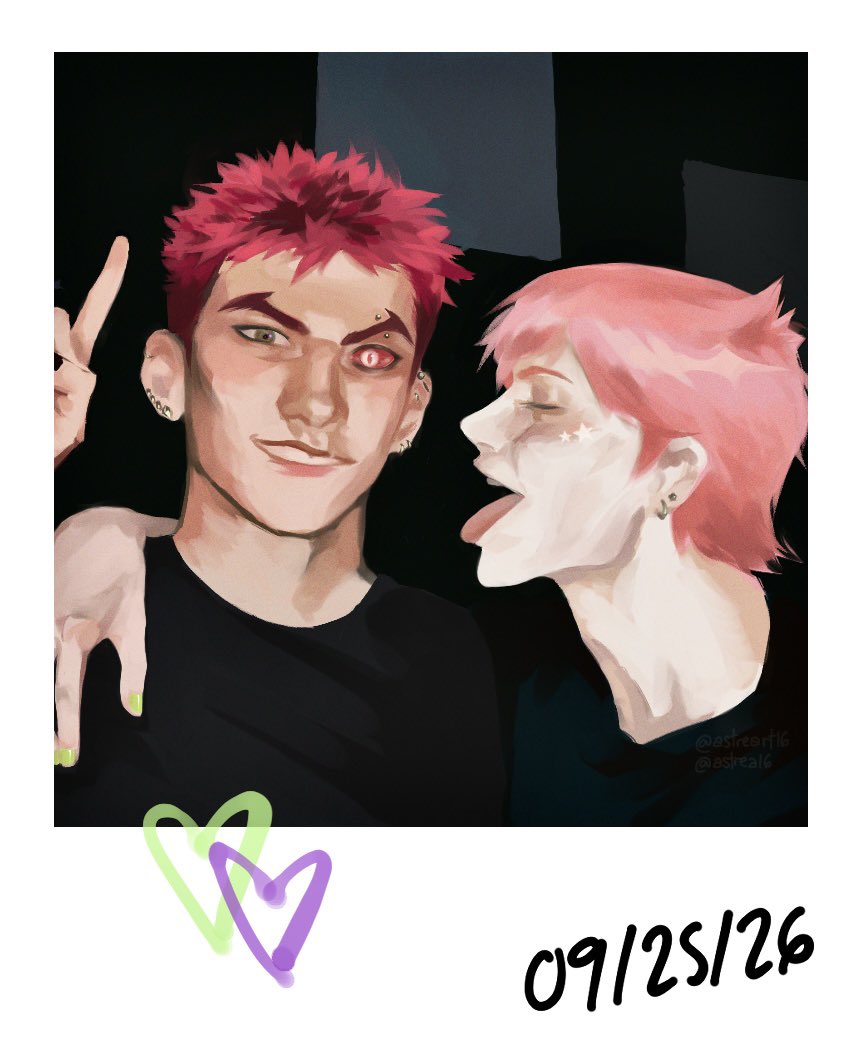 astreart16's tweet photo. in loving memory of their awful haircuts #ezkayn #heartsteel https://t.co/K8pf4PLD2u
