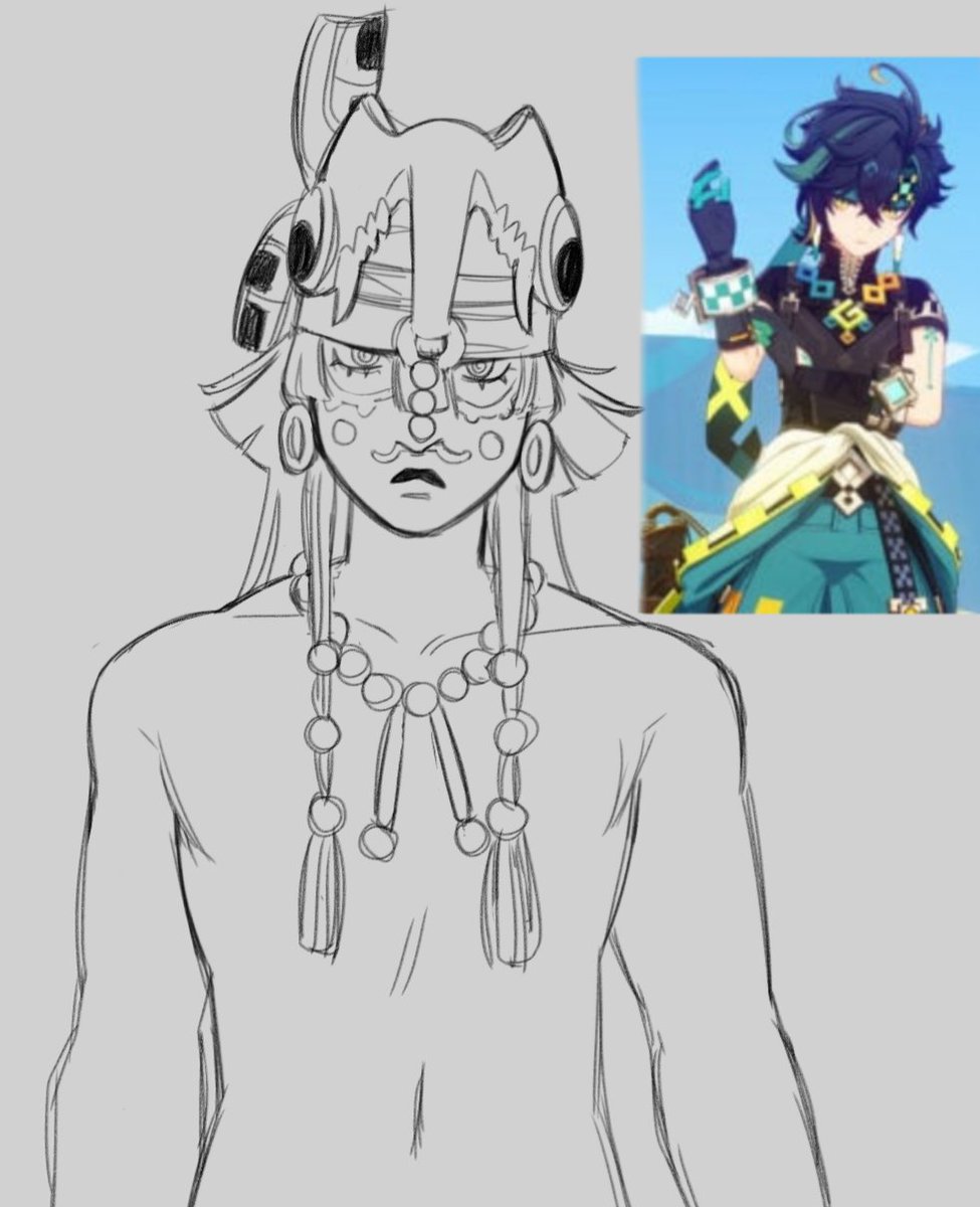 ThreePus_'s tweet photo. Bueno mi gente ya ando en proceso d rediseñarlo, tomen un sketchsito

Intente mantener el estilo de cute anime boy, por eso los dientes que le sobresalían ahora son un septum, y tiene un peinado un tanto femenino si vemos el arte maya real https://t.co/7Z0kHSOWWj