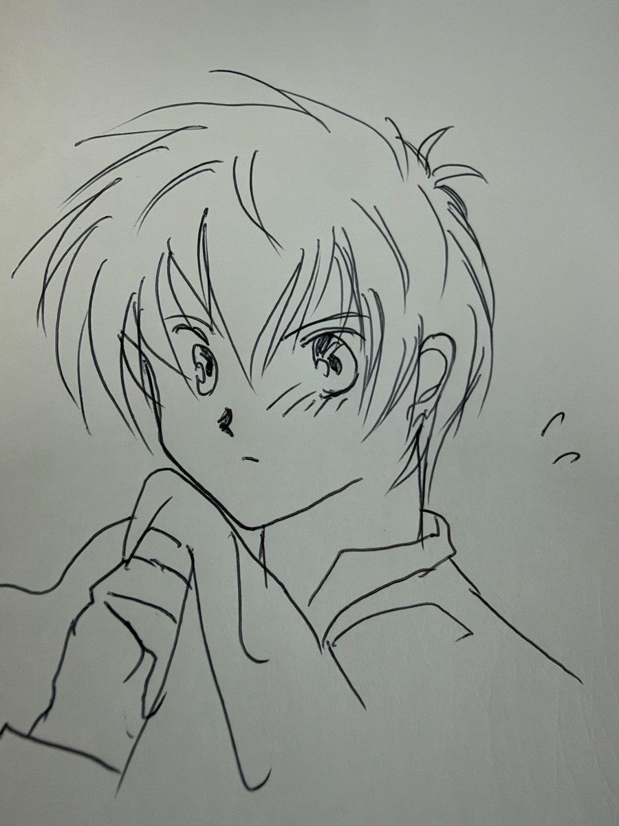 rollcake60's tweet photo. これは仕事中に描いた潔くん、、、 https://t.co/GjZexYlkVv