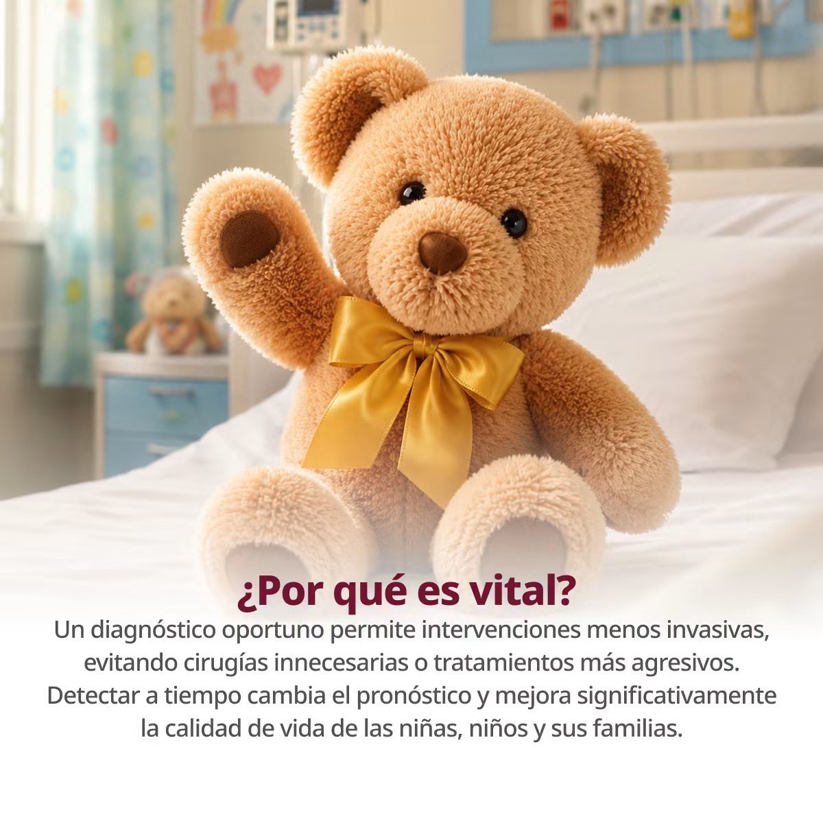 SSalud_mx's tweet photo. Septiembre | Mes de la Concientización del Cáncer Infantil 🎗

En el #CáncerInfantil La detección temprana puede marcar la diferencia.

Algunos signos de atención son pérdida de peso, fiebre persistente, cansancio intenso, dolor de cabeza frecuente, vómitos, cambios en la visión, bultos, inflamación y moretones sin causa aparente. 

Conoce las señales de alerta del cáncer infantil consultando el PRONAM:  https://t.co/2julm9C0IK 

Observa a tus hijas e hijos, si presentan síntomas, consulta a un profesional de la salud.🚨🏥