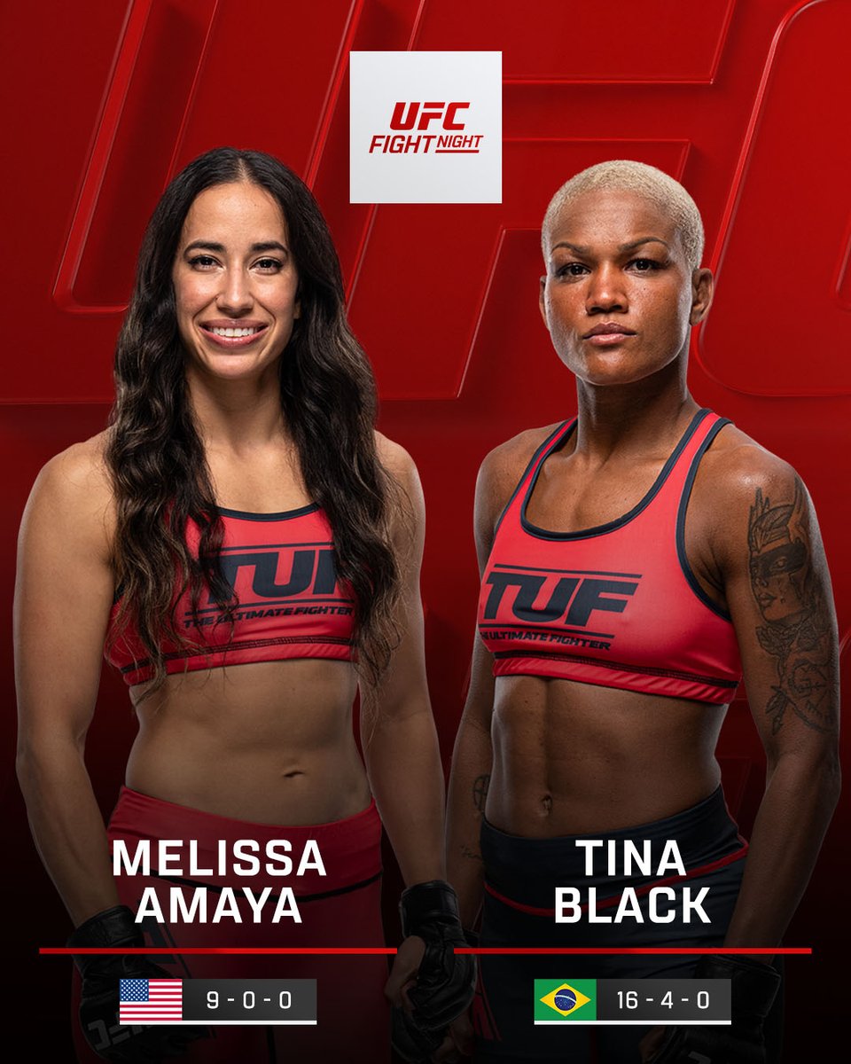 For more than a hand raise 😤

Melissa Amaya vs Tina Black

[ #UFCVegas121 | #TUF34 | LIVE NOW on @​ParamountPlus ] 
 [📷](https://pbs.twimg.com/media/HTLcggBbs