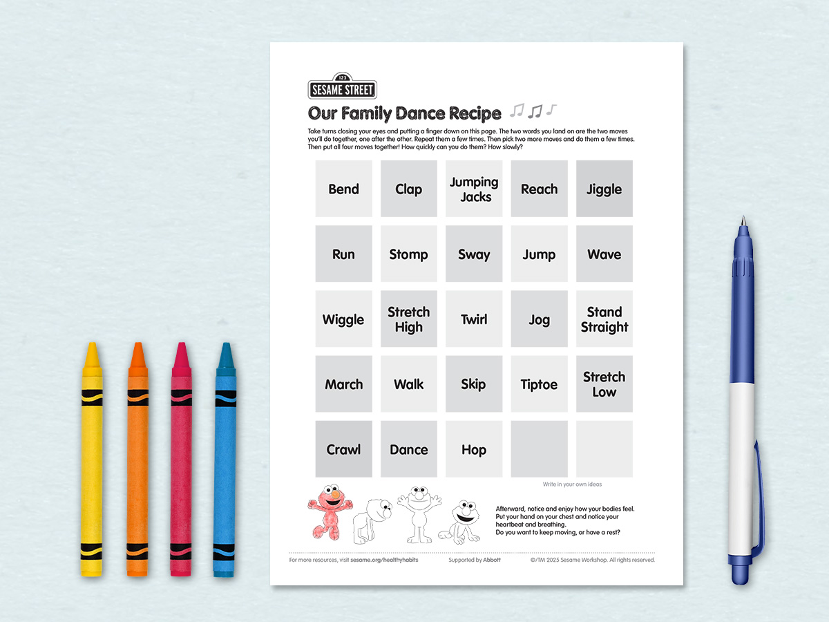 NACHC's tweet photo. When children have fun incorporating movement into their daily routines, they’re building a healthy habit that can last a lifetime. Find new ways to move together by creating your very own family dance w this page from @SesameStreetinCommunities: https://t.co/Wxrc93T2u6 https://t.co/sYFIqV1Nvz