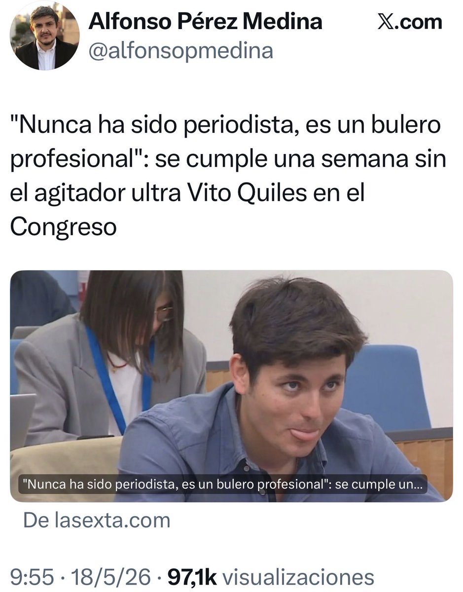 Paciente45166's tweet photo. No le dejasteis trabajar, perra de Sánchez. https://t.co/th6yBoahaN