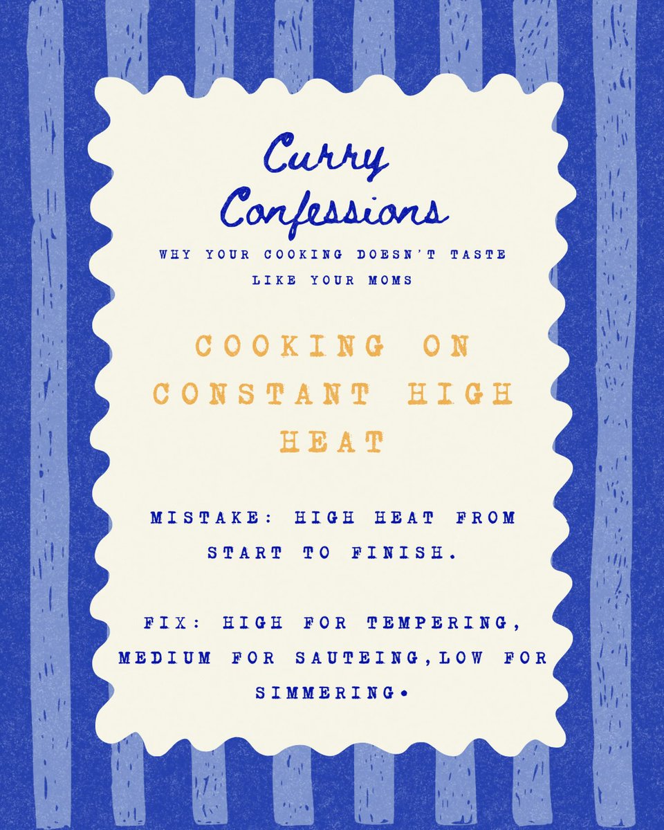 JohnaSchepens's tweet photo. CURRY CONFESSIONS

Forgive me, Curry, for I have sinned. I’ve burnt the tadka, rushed the onions, added garam masala like oregano, and stared at the masala for 30 seconds before deciding, “Yeah… that’s cooked. ”

Then I wondered why my food didn’t https://t.co/KYmid3fYU4