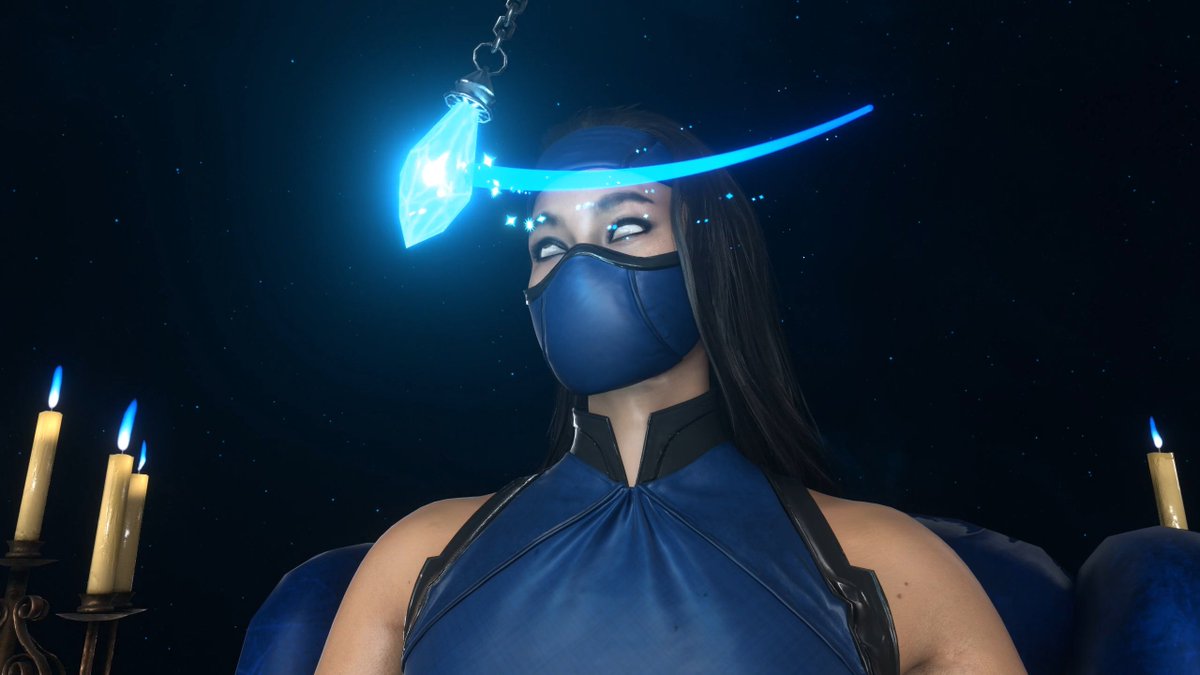 1SaiminSensei's tweet photo. Kitana gets deeply hypnotized and put to sleep by a glowing pendulum! 💤SLEEPALITY! 💤 https://t.co/qug7cusIga
