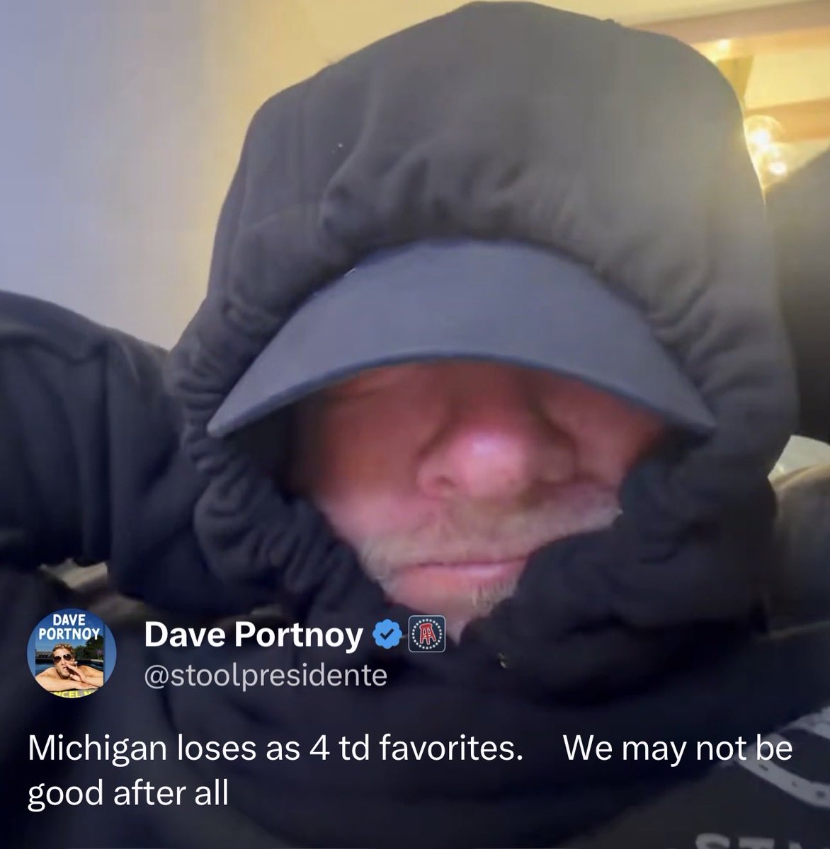 bruce_straughan's tweet photo. Michigan loses. Gotta give credit where it’s due @stoolpresidente tried to tell us early in the season that they weren’t any good 🤣 https://t.co/VKespLPHG4