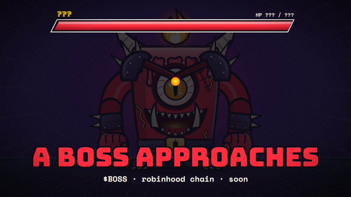 RaidTheBossPons's tweet photo. a boss approaches.

soon, every $BOSS buy lands a hit on it. every sell heals it.

get your party ready. https://t.co/O4uwYK8wV4