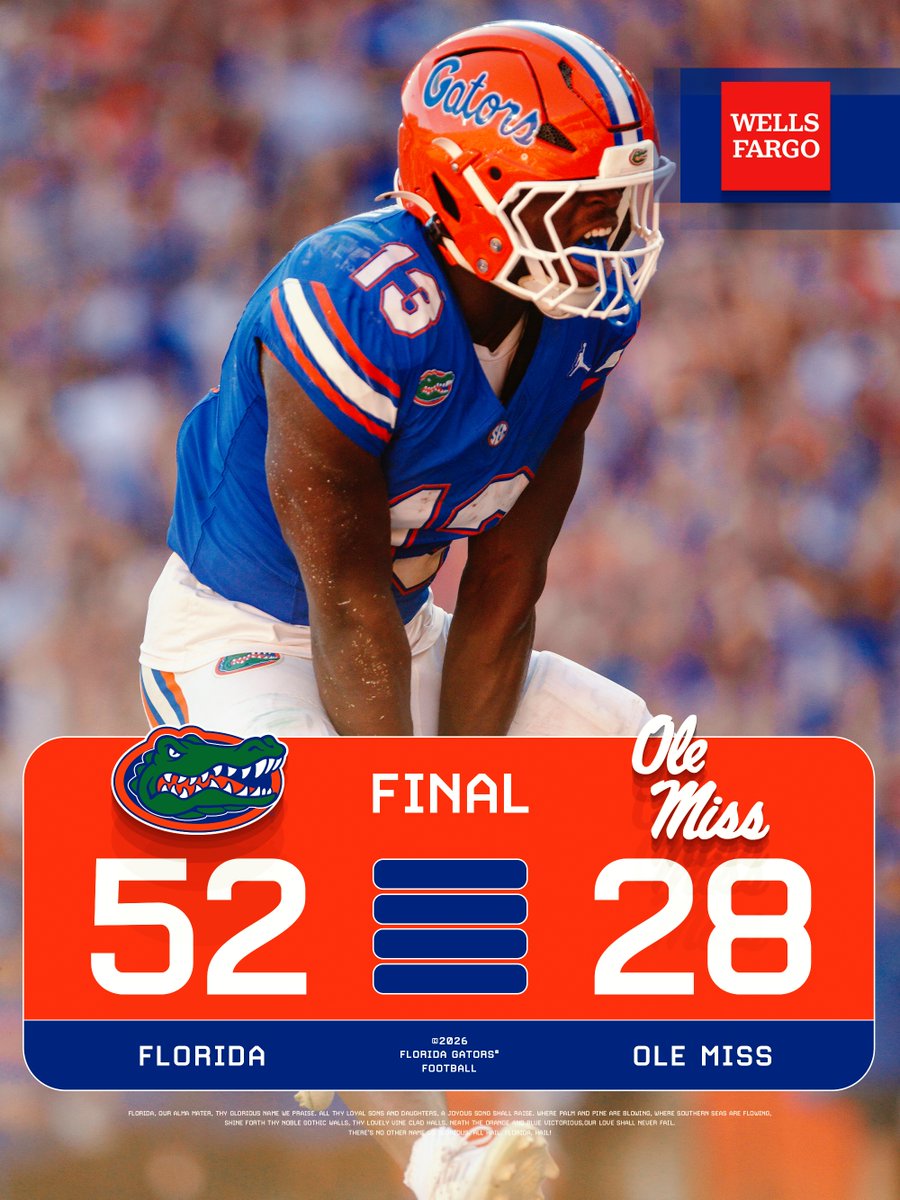 GatorsFB's tweet photo. SUMRALL BALL 

@WellsFargo https://t.co/xUlzBRULM6