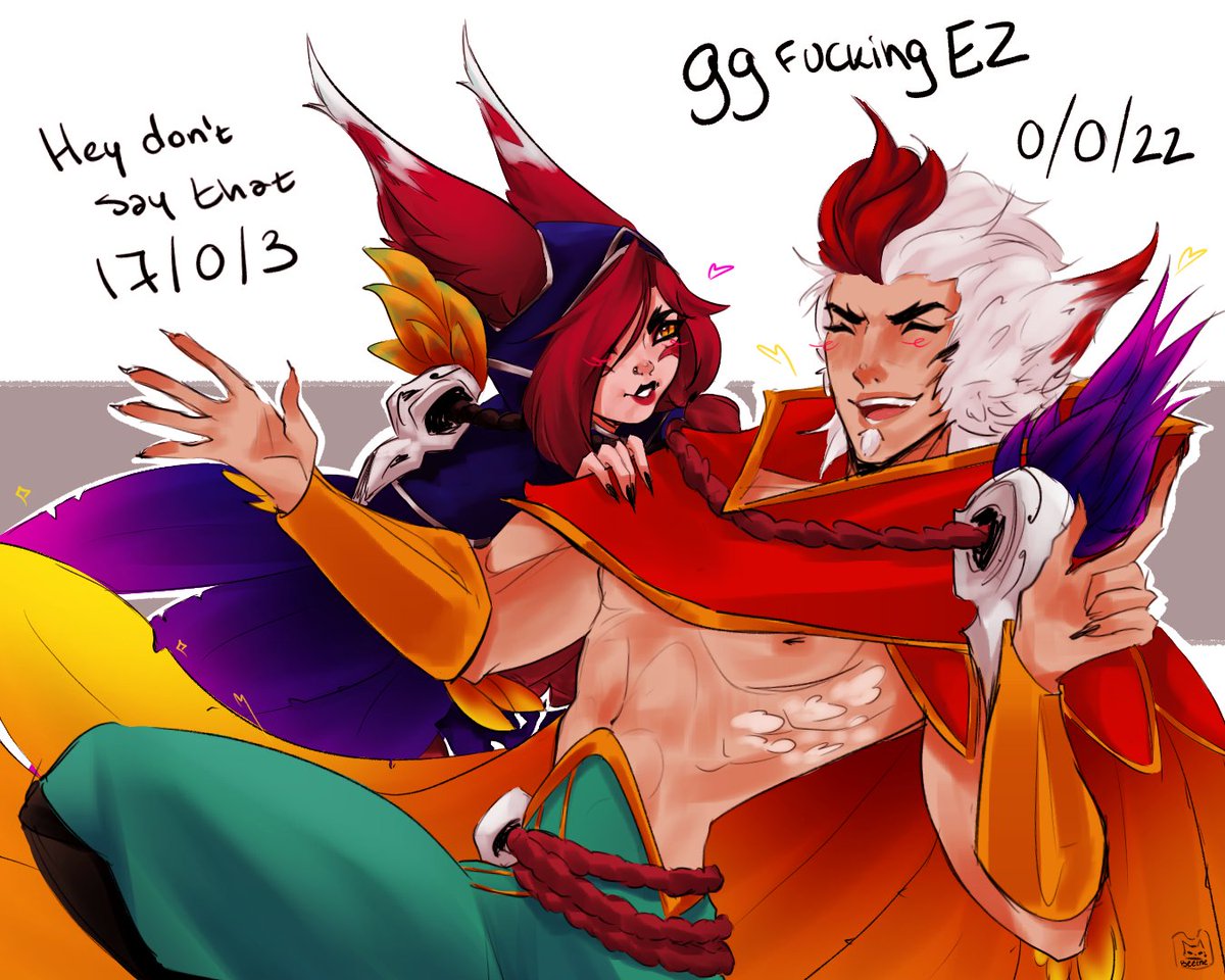 beetne_7's tweet photo. GG EZ #xayah #rakan #lolfanart https://t.co/vzyGFfb3M1