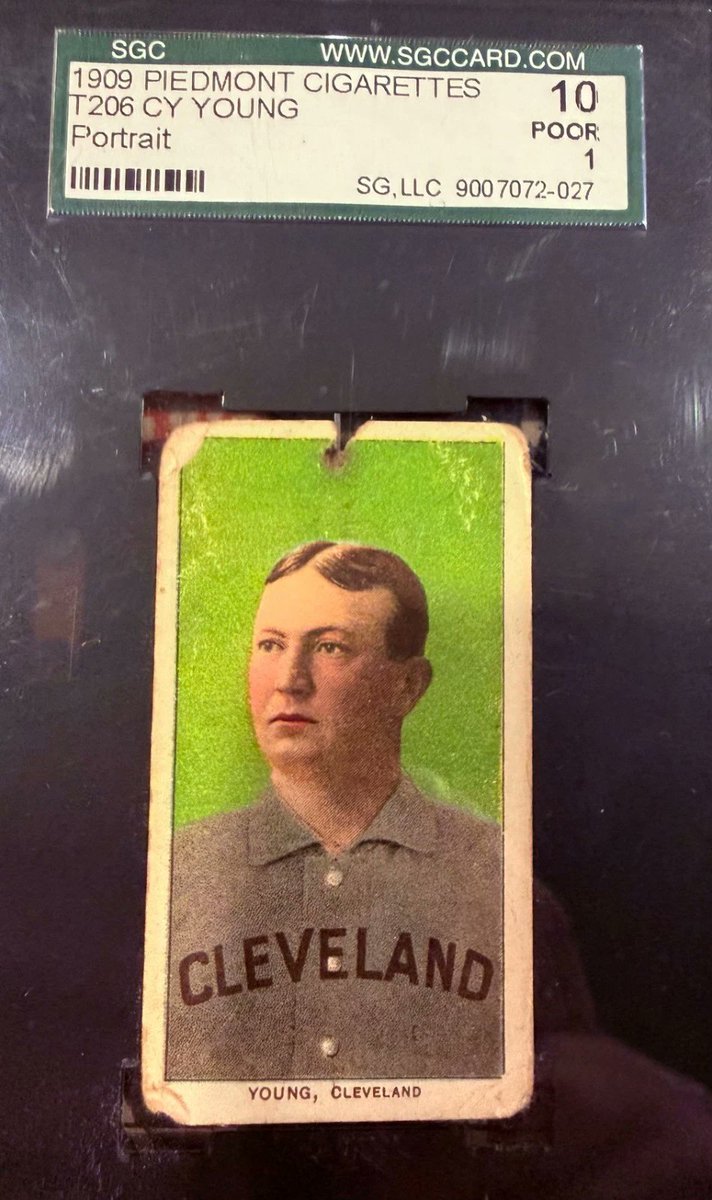 Neat_Rips's tweet photo. More than a century old and featuring the man whose name became baseball’s ultimate pitching award.
1909-11 T206 - Cy Young 350 Back Portrait
🔗 https://t.co/Ftr01vuZzo
#ad #ClevelandNaps #Cleveland https://t.co/m27lujjvDD