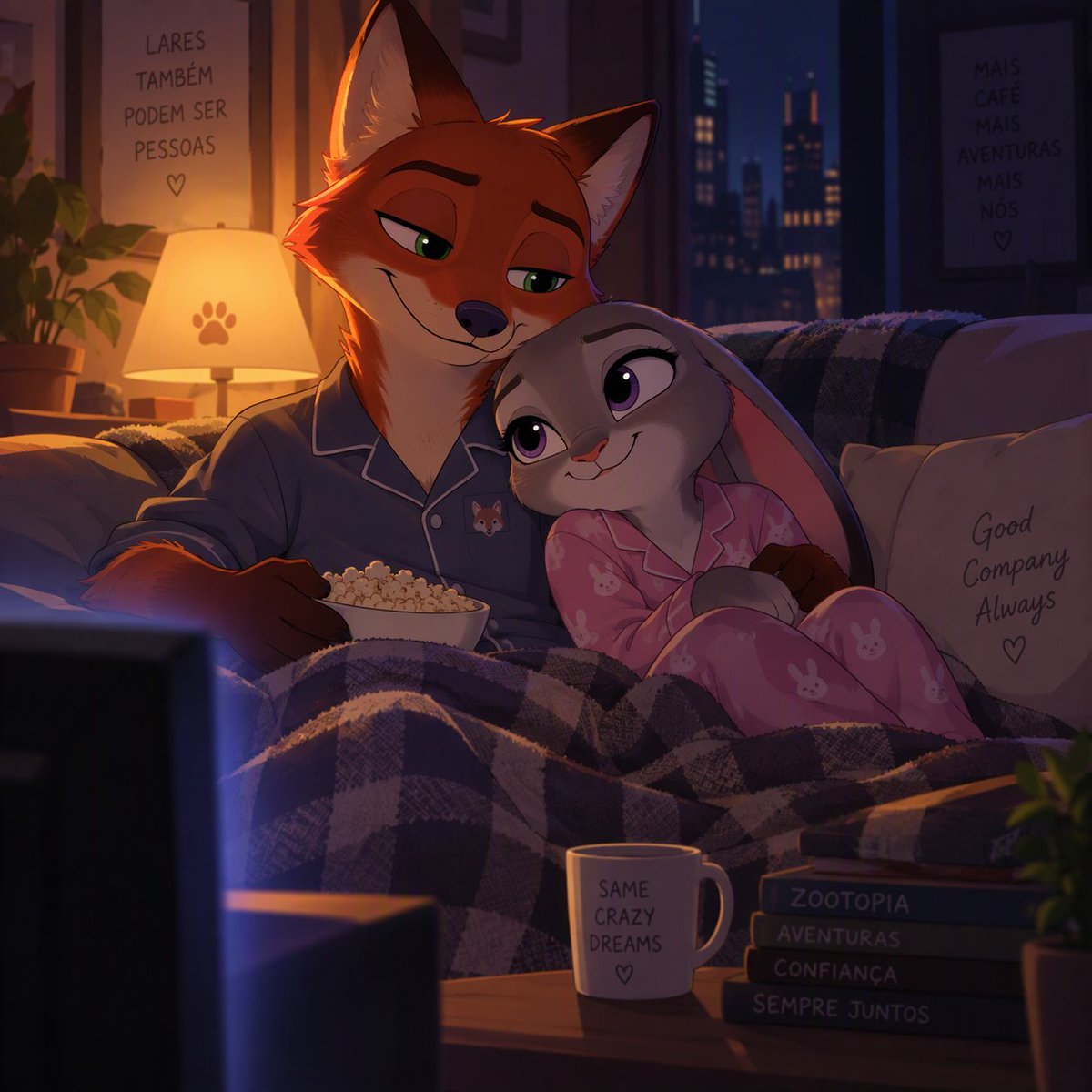 sidneyfmn's tweet photo. Sometimes, the greatest victory isn't solving a major case or overcoming conflicts; it's having each other's company at the end of the day. #wildehopps #zootopia https://t.co/U8gdAnvHaa