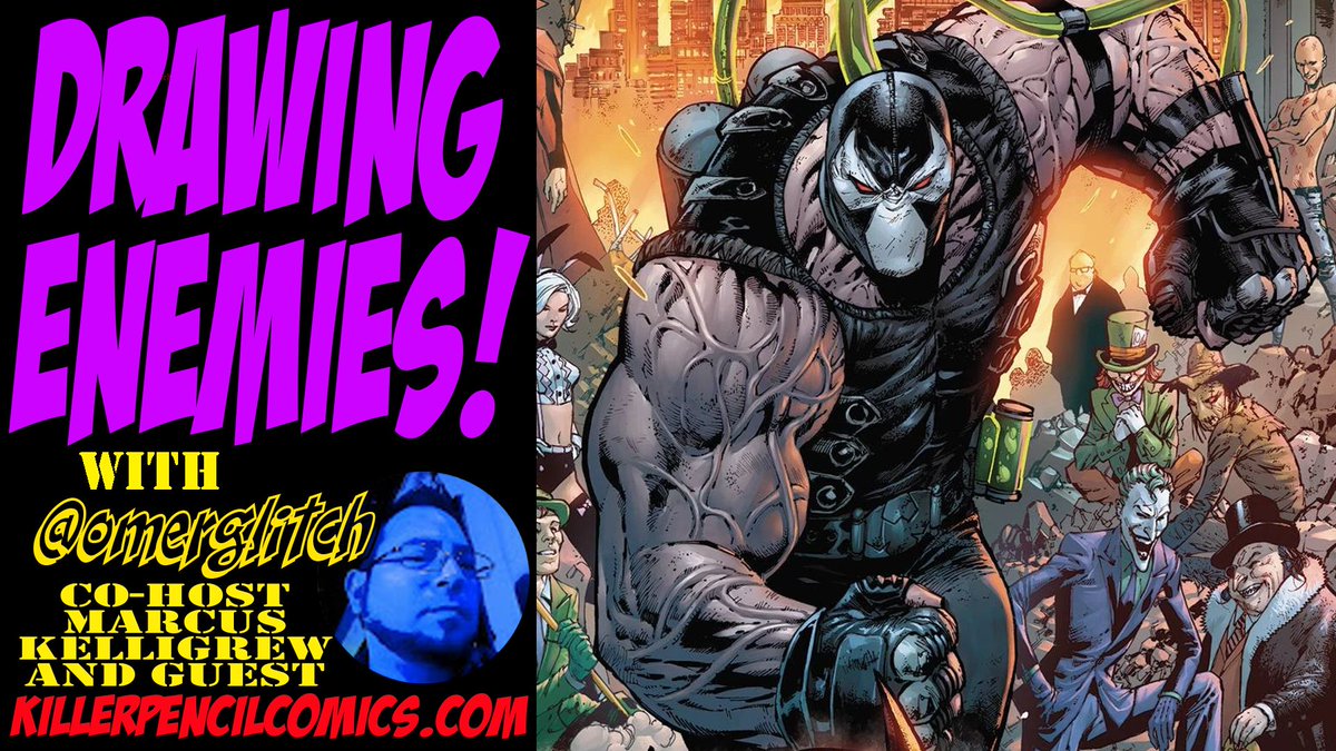 omerglitch's tweet photo. 019 Drawing Enemies! Bane - The ultimate live comic art hangout! Saturdays 8PM-11PM CST
https://t.co/LfM8FDlax0
#comics #comicbooks #comicart #cg #comicsgate #indiecomics #outlawcomics #undergroundcomics #comix #independentcomics https://t.co/d8t0xx5DCe