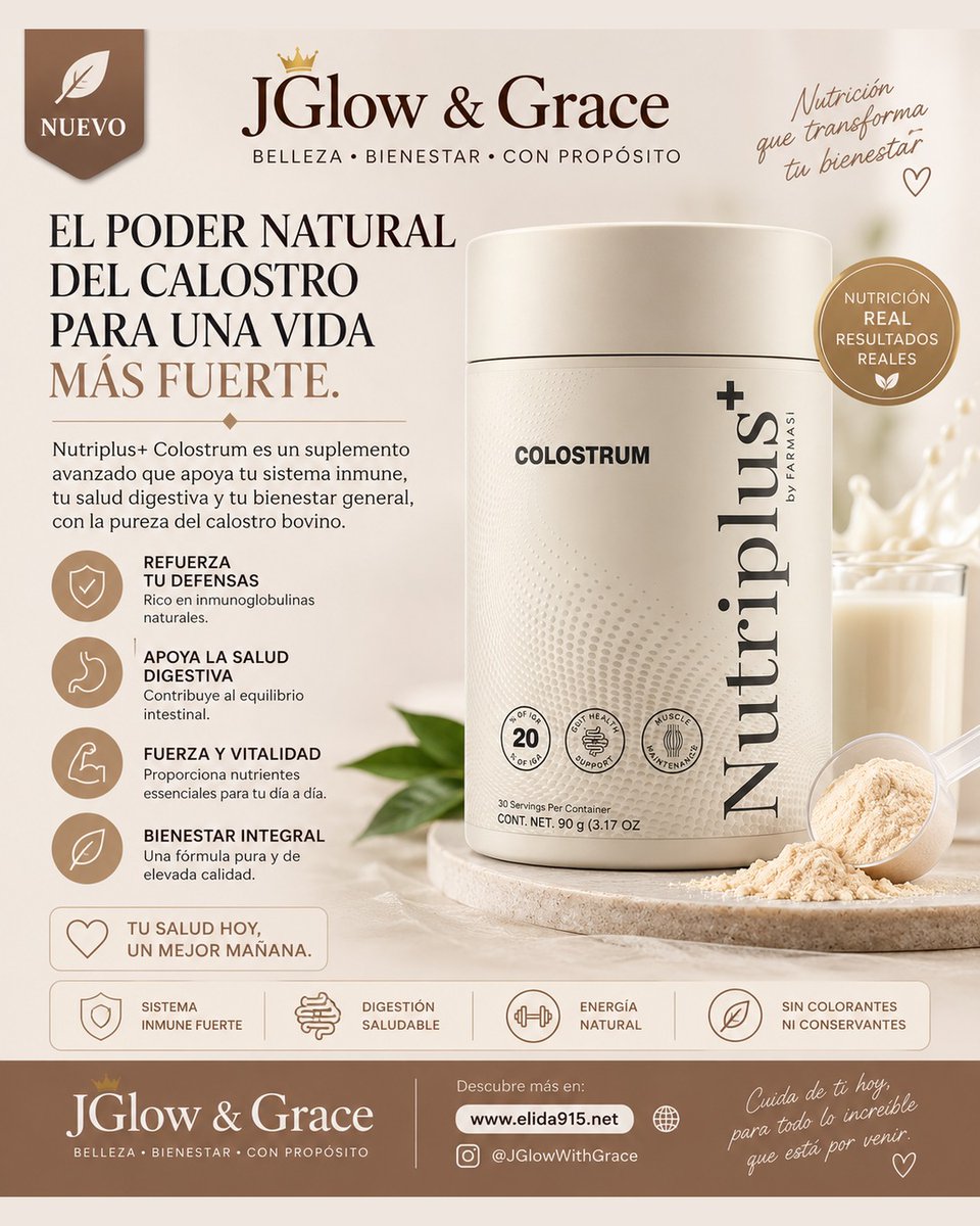 jglowwithgrace's tweet photo. 🥛 Nutriplus+ Colostrum Farmasi: refuerza tus defensas y tu salud digestiva con la pureza del calostro bovino ✨ Sin colorantes ni conservantes. Cuida tu salud hoy. #NutriplusColostrum #Farmasi #SaludNatural #JGlowAndGrace #FYP https://t.co/3MsF9h8cWZ