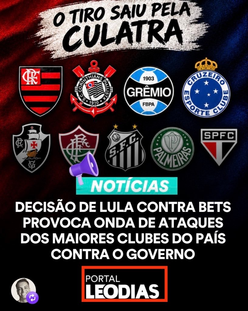 SidnelsonEu's tweet photo. Cara, saiu ATÉ no Portal do Léo Dias.

A união das torcidas CONTRA O PRESIDENTE é MUITO real! https://t.co/DSogBSvlaJ