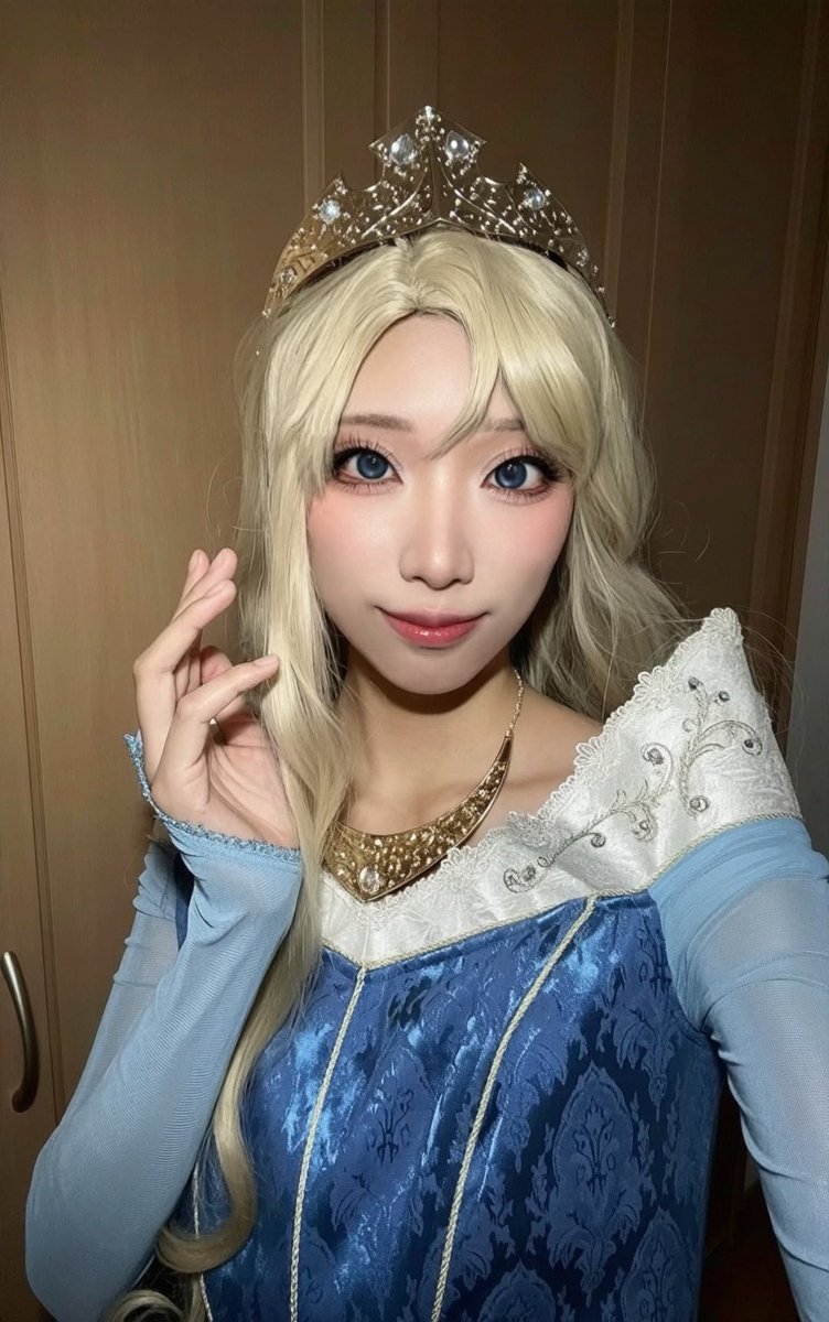 ririsu_cosplay8's tweet photo. 同じ夢を何度も見れば、
その夢は叶うんですって

✼••┈┈┈┈┈┈┈┈┈┈┈┈••✼

＃Dハロ仮装2026 
＃オーロラ姫 https://t.co/ee3Zv4Q3Oa