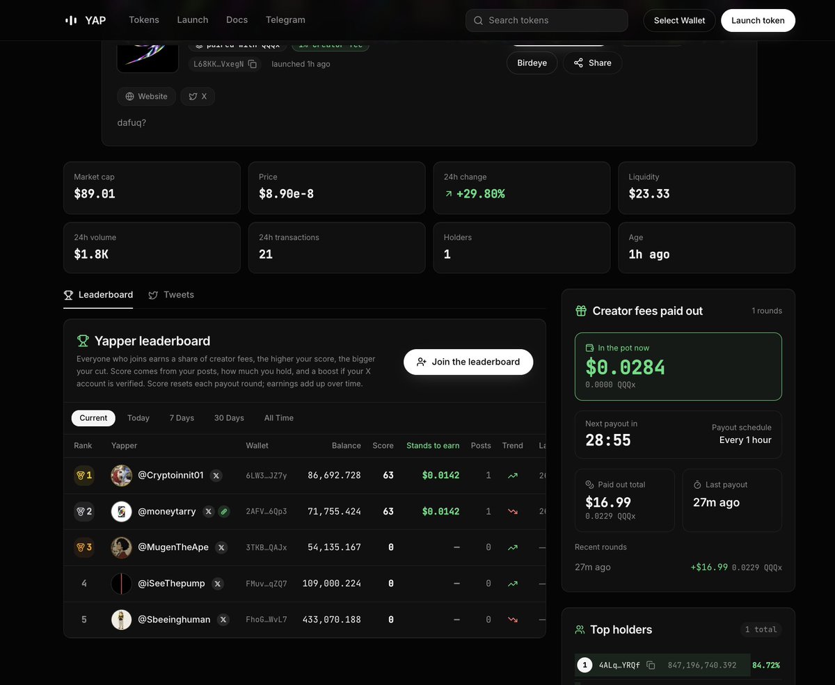 nasdafuqit's tweet photo. round 1: $16.99 in QQQx to the yappers. first stock payout on @useyapdotfun

pretty sure your broker doesn't pay you to post https://t.co/hsAQ1glhZj