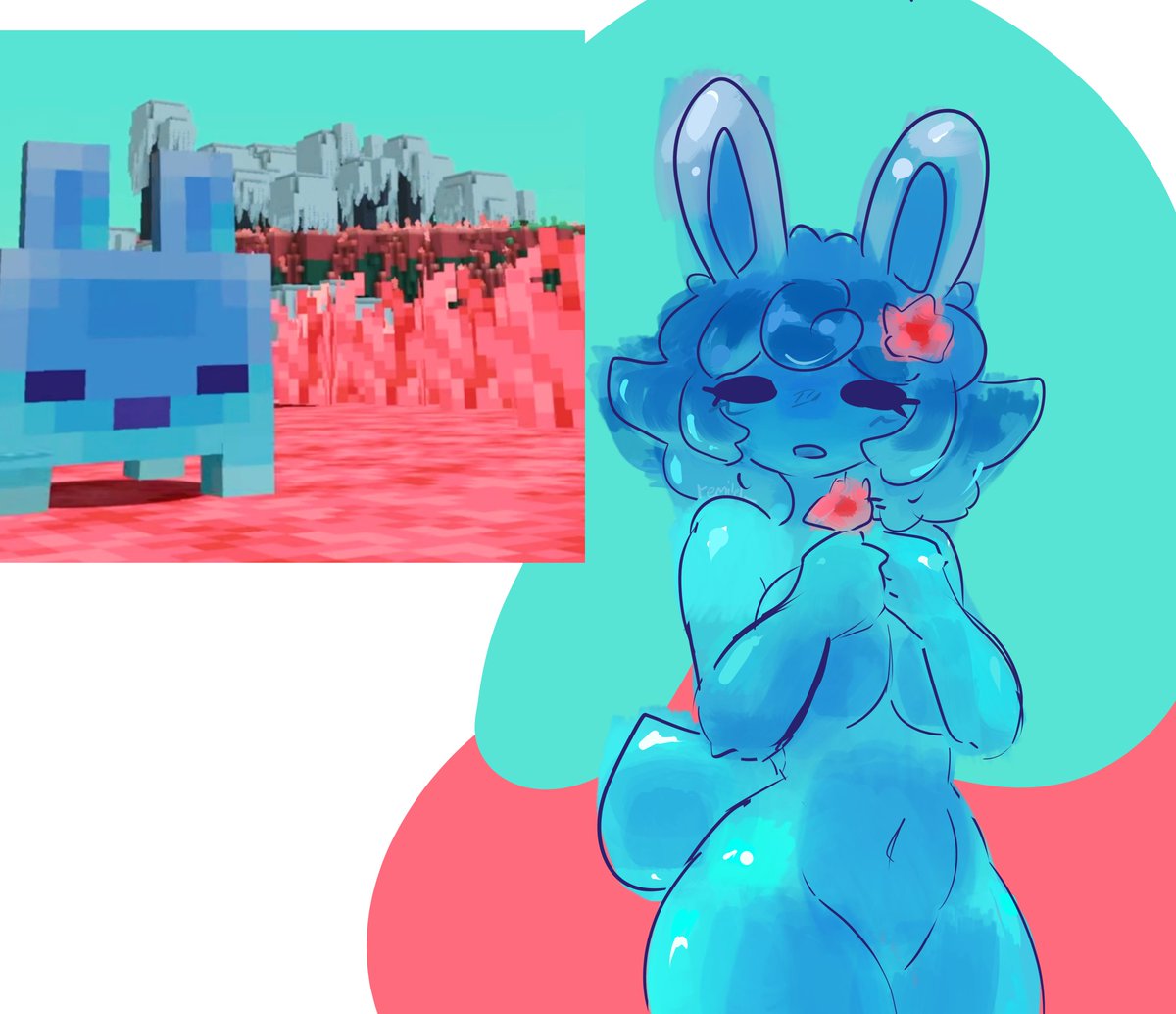 remilel_'s tweet photo. quick thing for bunny day !! 💙 https://t.co/aFMu3mhHci